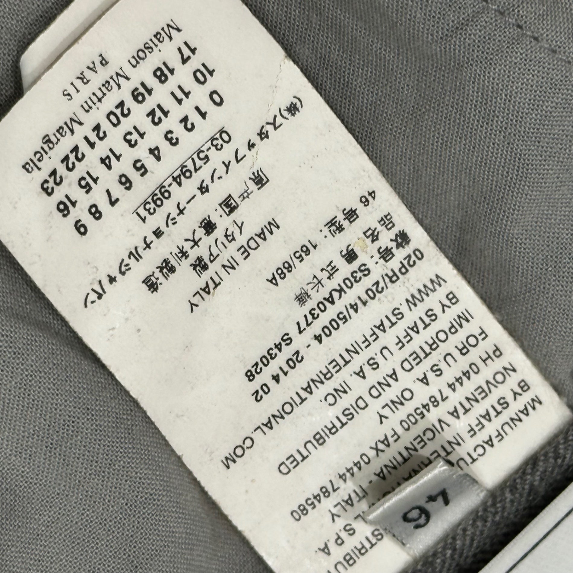 MAISON MARGIELA(メゾンマルジェラ) 2014AW Drawstring Trousers - Herringbone ドローストリング トラウザー ヘリンボーン S30KA0377 46 グレー スラックス パンツ