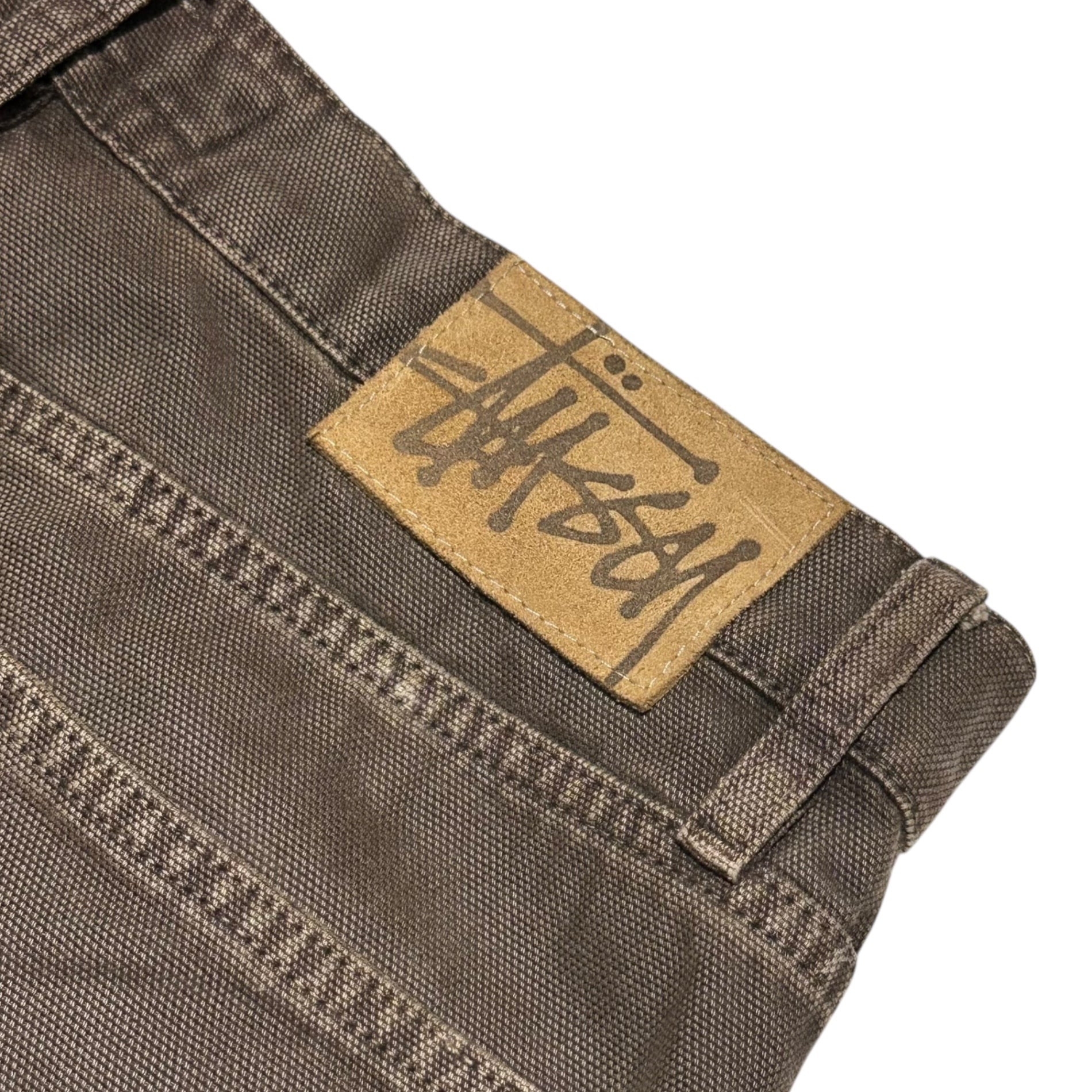 STUSSY(ステューシー) 24SS Washed Canvas Big OL ウォッシュド キャンバス ビッグ デニム パンツ 30 ブラウン バギー ワイド jean denim pant