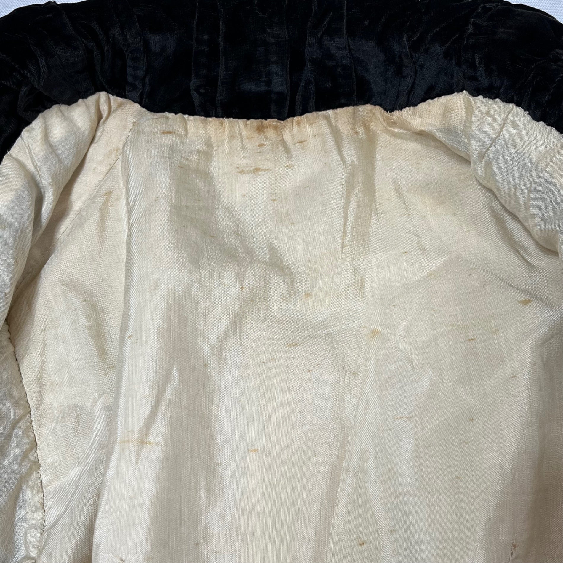 Euro Vintage(ヨーロッパヴィンテージ) Hida_00'~20's classic short velvet jacket/クラシカルショートベルベットジャケット 表記なし(Mサイズ程度) ブラック