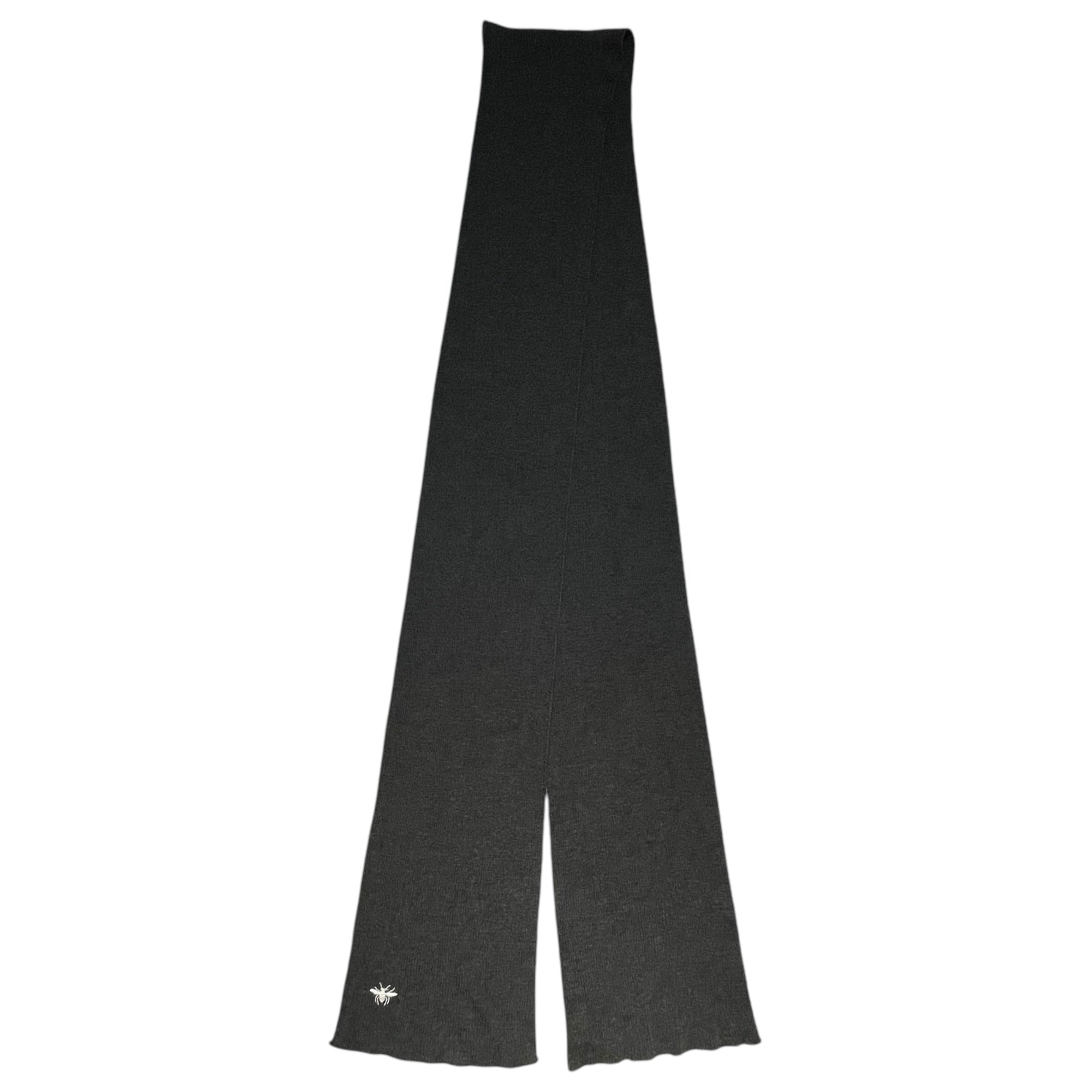 Dior HOMME(ディオールオム) Super Long Bee Logo Embroidery Scarf スーパー ロング ビー 刺繍 マフラー グレー