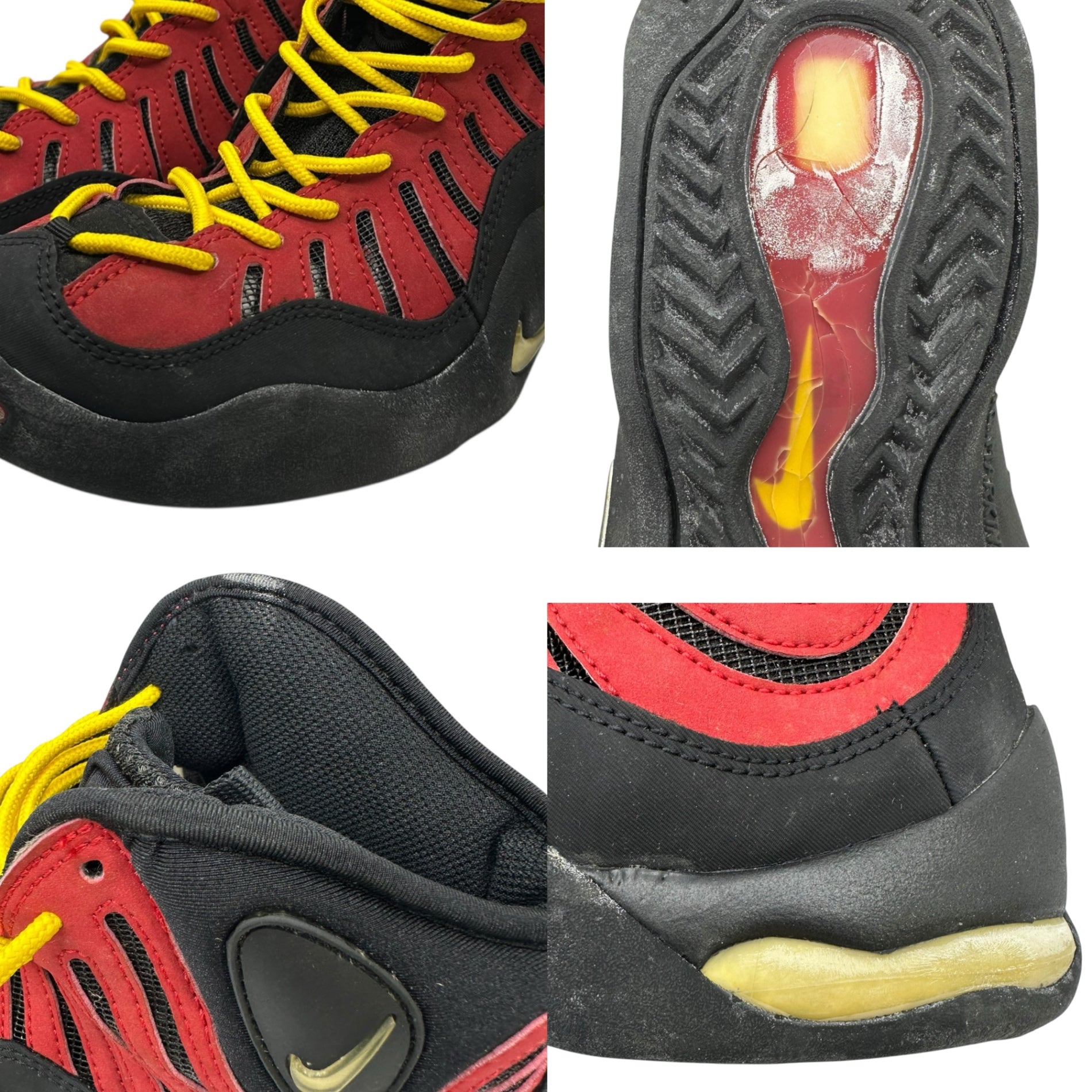 NIKE(ナイキ) 1996 Air Bakin OG エア ベイキン オリジナル 130835-611 26.5cm レッド×ブラック 90's 90年代 ヴィンテージ 箱付 ハイカット スニーカー