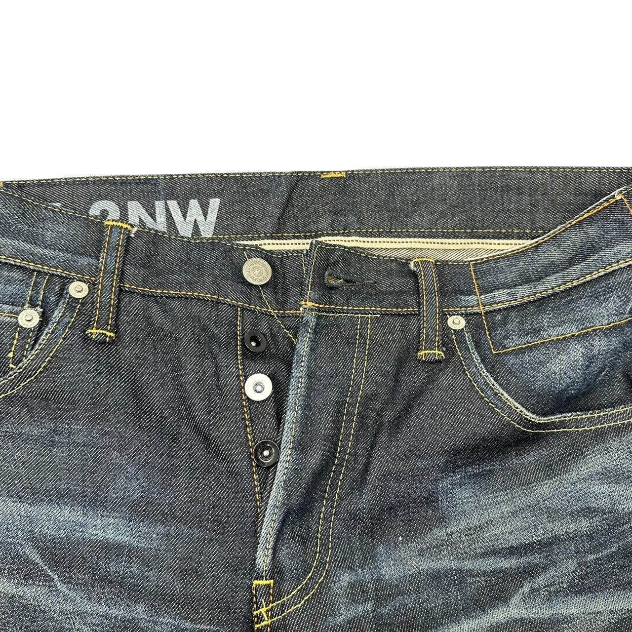 VISVIM(ビズビム/ヴィズヴィム) SOCIAL SCULPTURE DENIM 01 SLIM NON-WASHED 01.2NW ユーズド加工 デニム パンツ 0114105005008 W30/L30 インディゴ