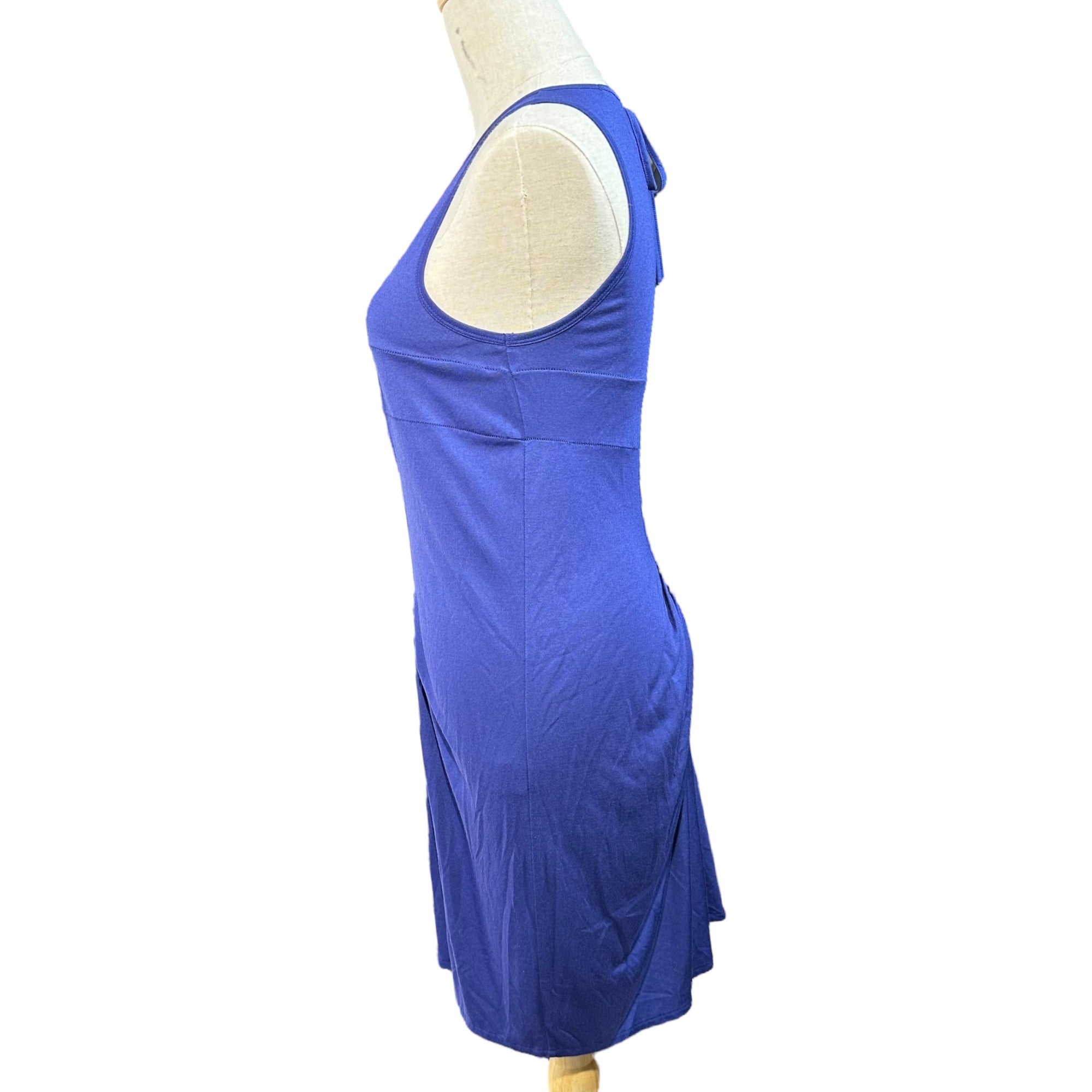 MARITHE FRANCOIS GIRBAUD(マリテフランソワジルボー) 00's Asymmetrical Gather Camisole Dress アシンメトリー ギャザー キャミソール ワンピース F6-9554 M ブルー Y2K ノースリーブ