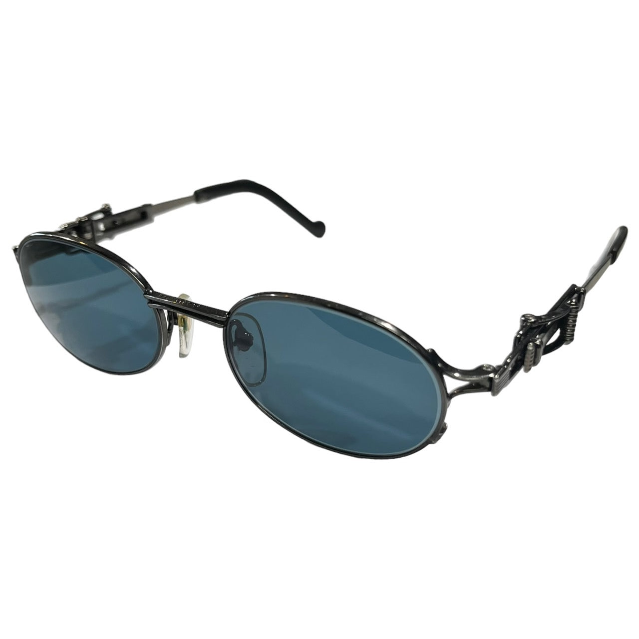 Jean Paul GAULTIER(ジャンポールゴルチエ) 90’s belt temple sunglasses/ベルトテンプルサングラス/メガネ/眼鏡 56-0020 表記無し シルバーフレーム/スモークレンズ