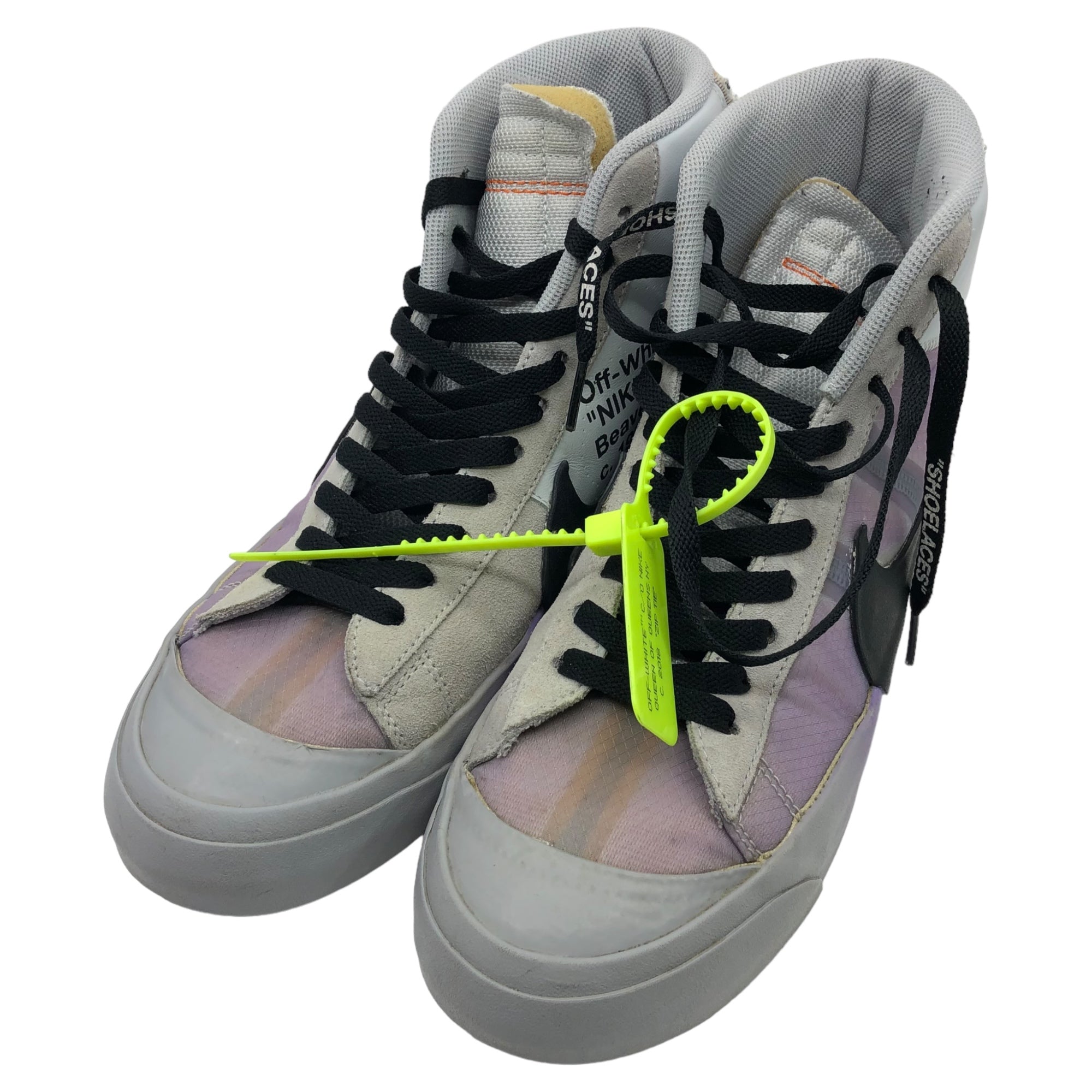 NIKE×Off-White(ナイキ×オフホワイト) THE 10 Serena Williams Blazer Mid "Queen" ブレザー ミッド クイーン AA3832-002 27cm グレー×パープル 箱付 ハイカット スニーカー
