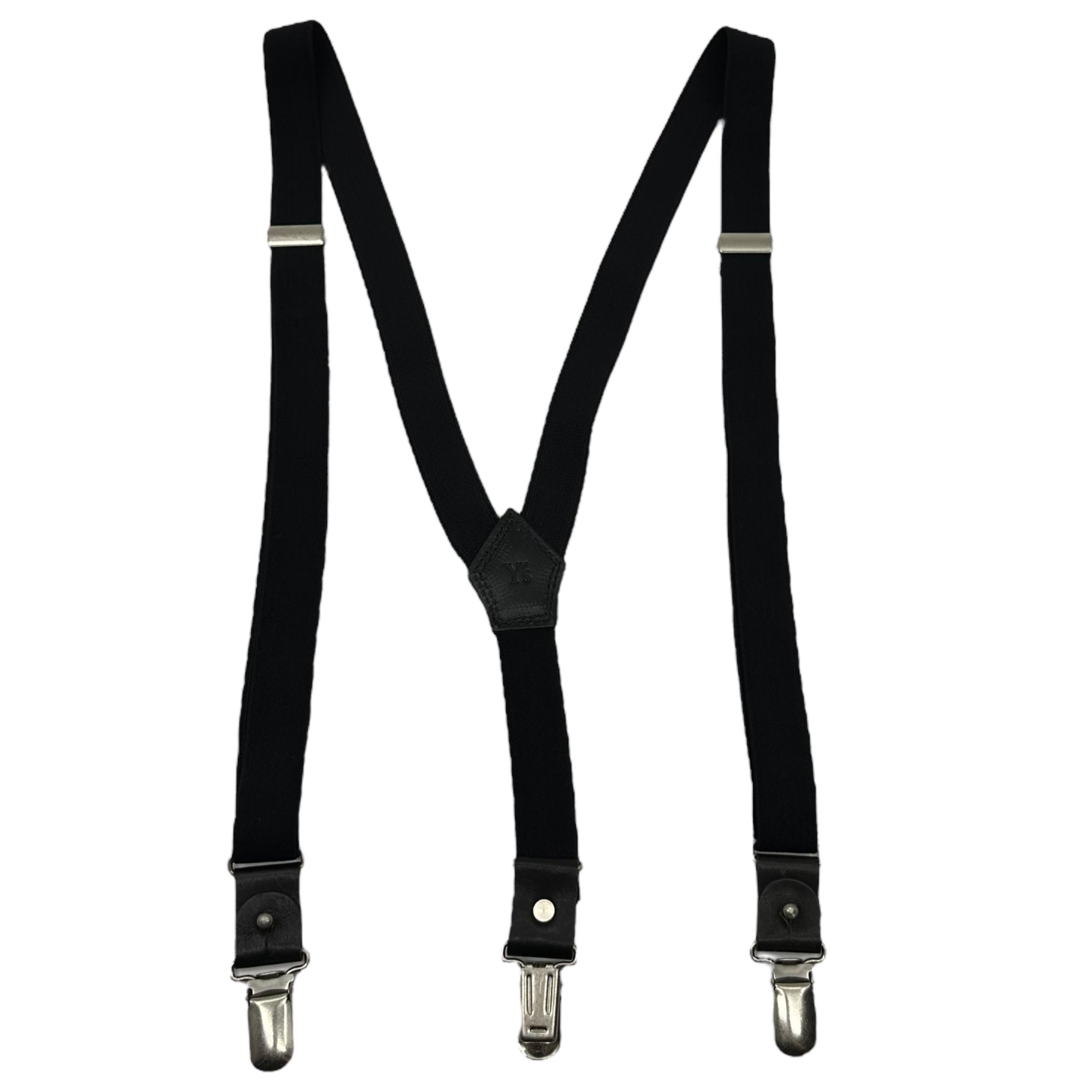 Y's(ワイズ) Leather Suspenders レザー サスペンダー YF-A32-207-1 ブラック ガーターベルト 箱付