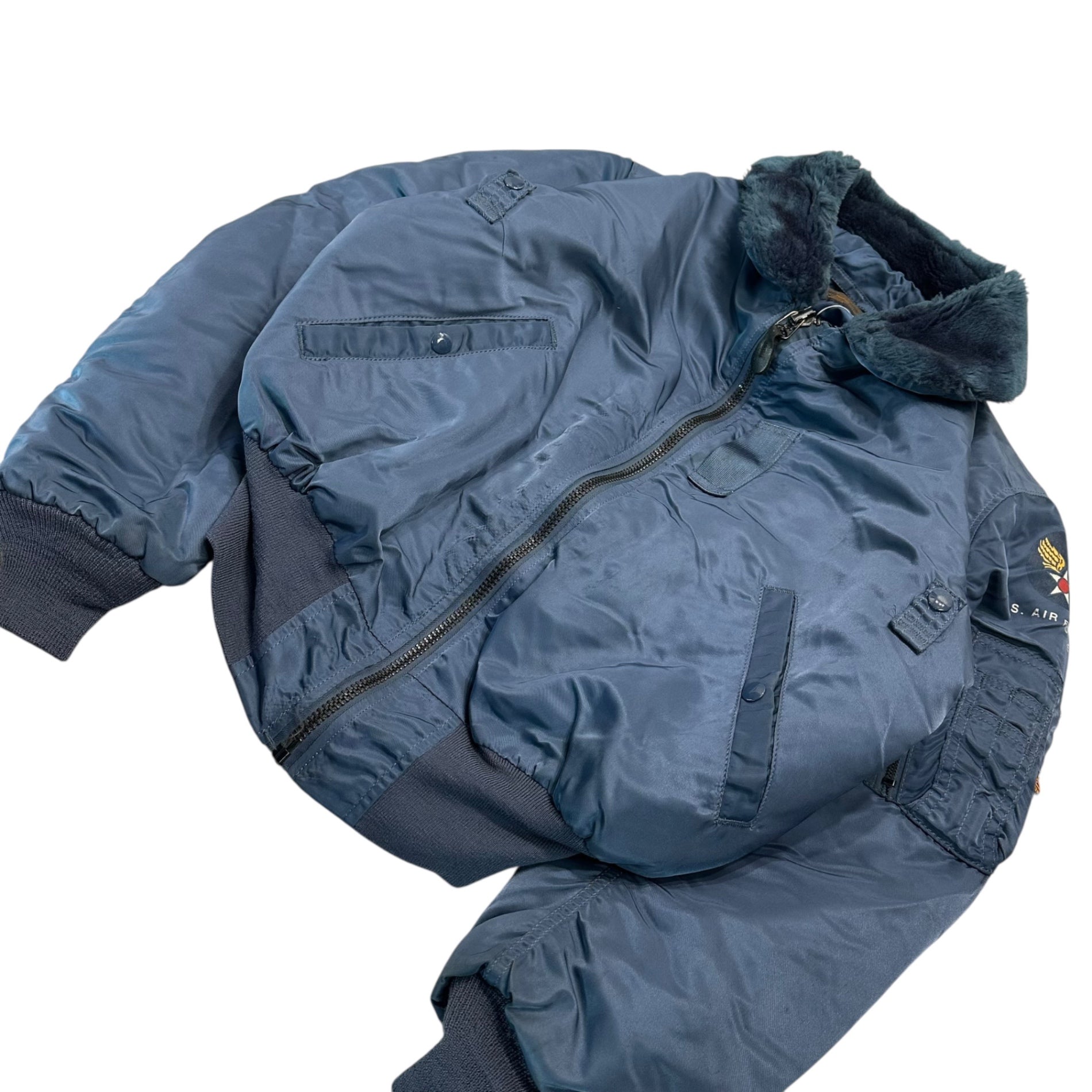 ALPHA INDUSTRIES(アルファ インダストリーズ) B-15C Flight Jacket フライト ジャケット 8310-483250-293 L ネイビー USA製 50's復刻