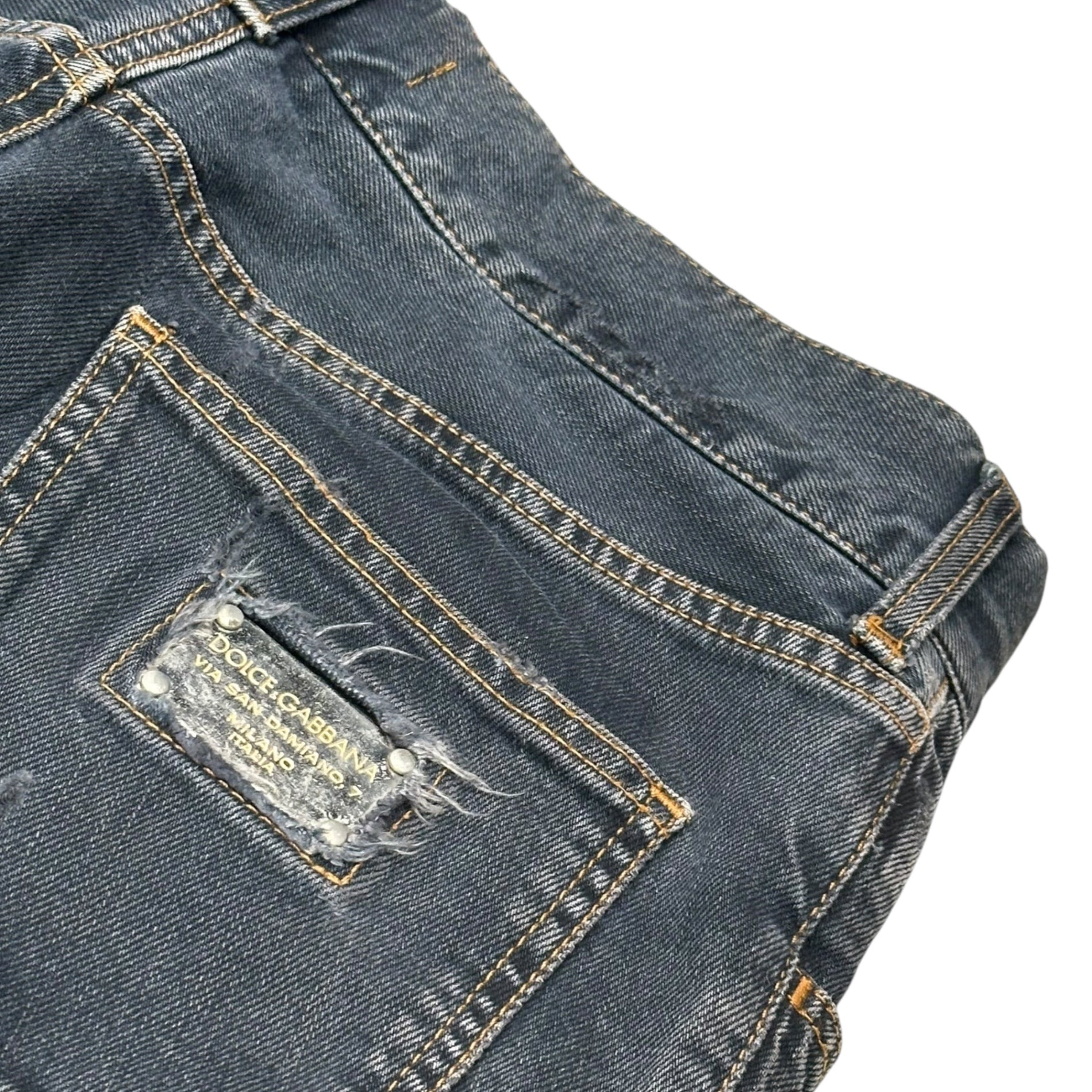 DOLCE&GABBANA(ドルチェ&ガッバーナドルガバ) Low-rise denim pants ローライズ デニム パンツ 46 インディゴ