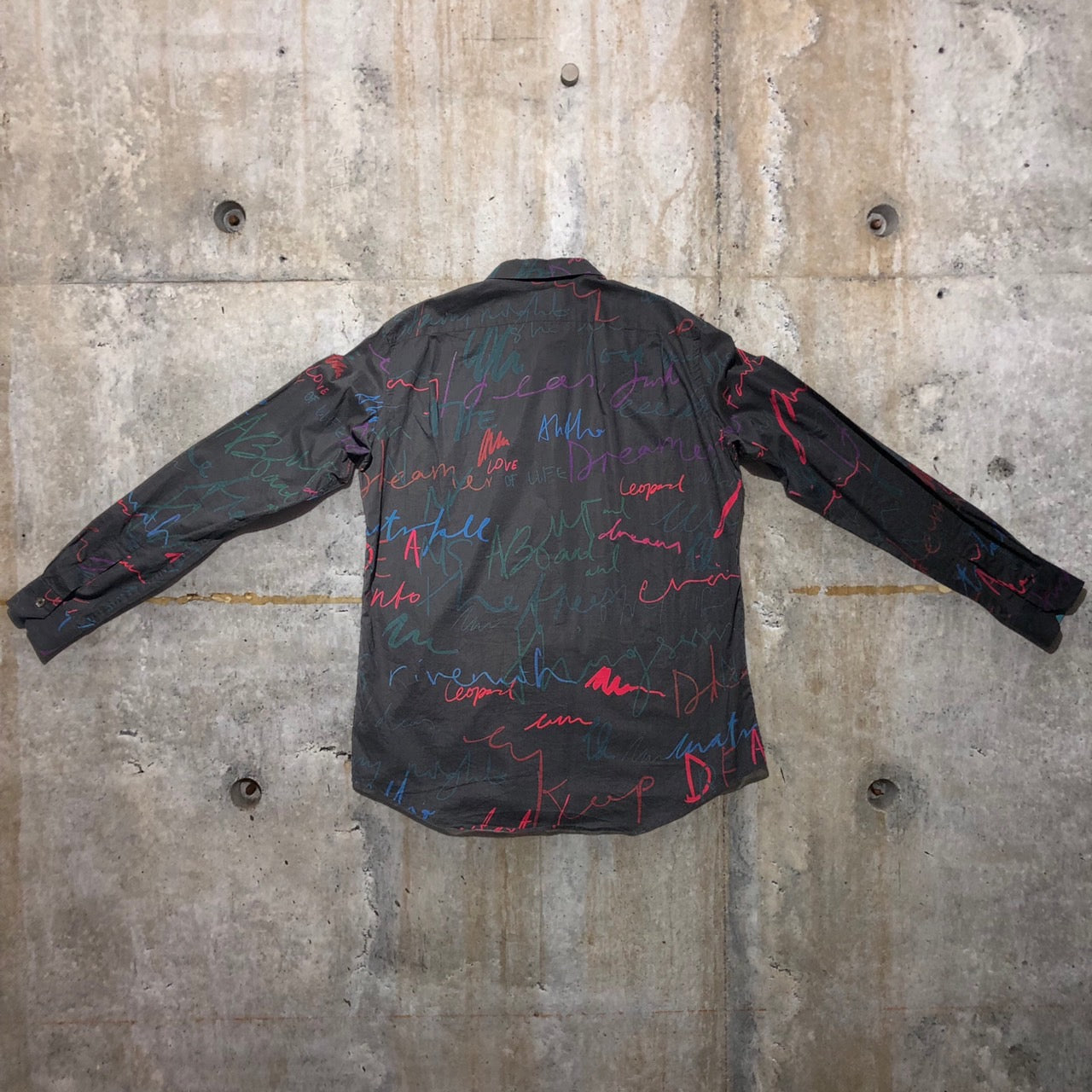 Paul Smith(ポールスミス) 18AWメッセージプリントシャツ PF-WR-31954 L ブラック コレクションライン