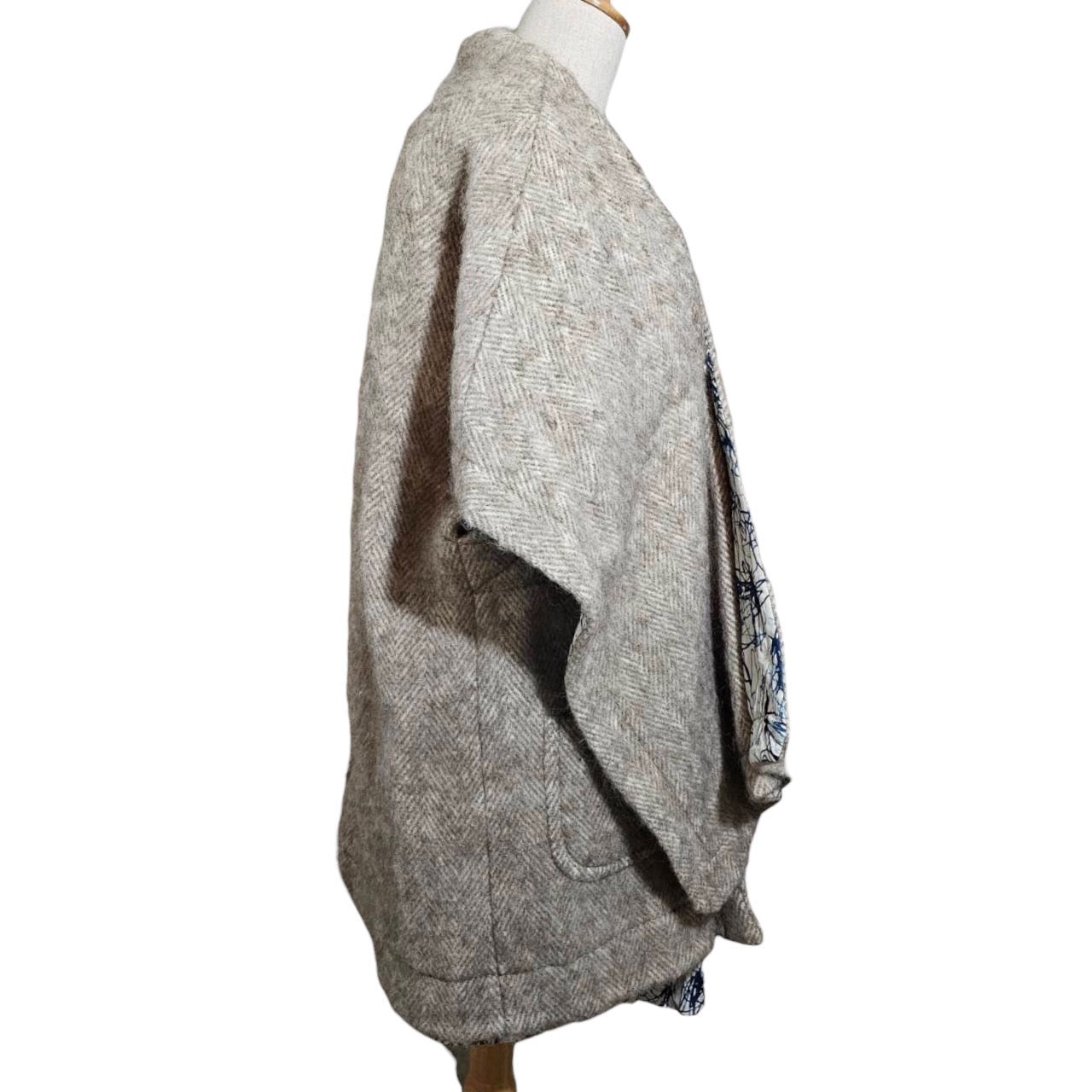 homspun(ホームスパン) レイヤードベスト SIZE FREE ベージュ×ホワイト×ブルー