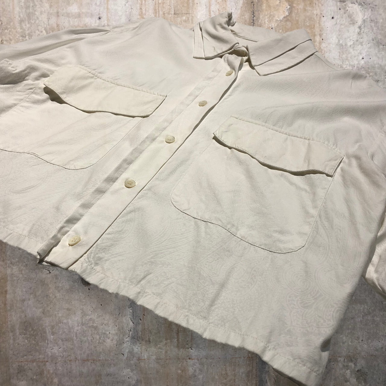 AALTO(アールト) ダブルカラーペイズリーショートシャツジャケット AA-SS18-B1SH2-533 34(Sサイズ程度) ホワイト