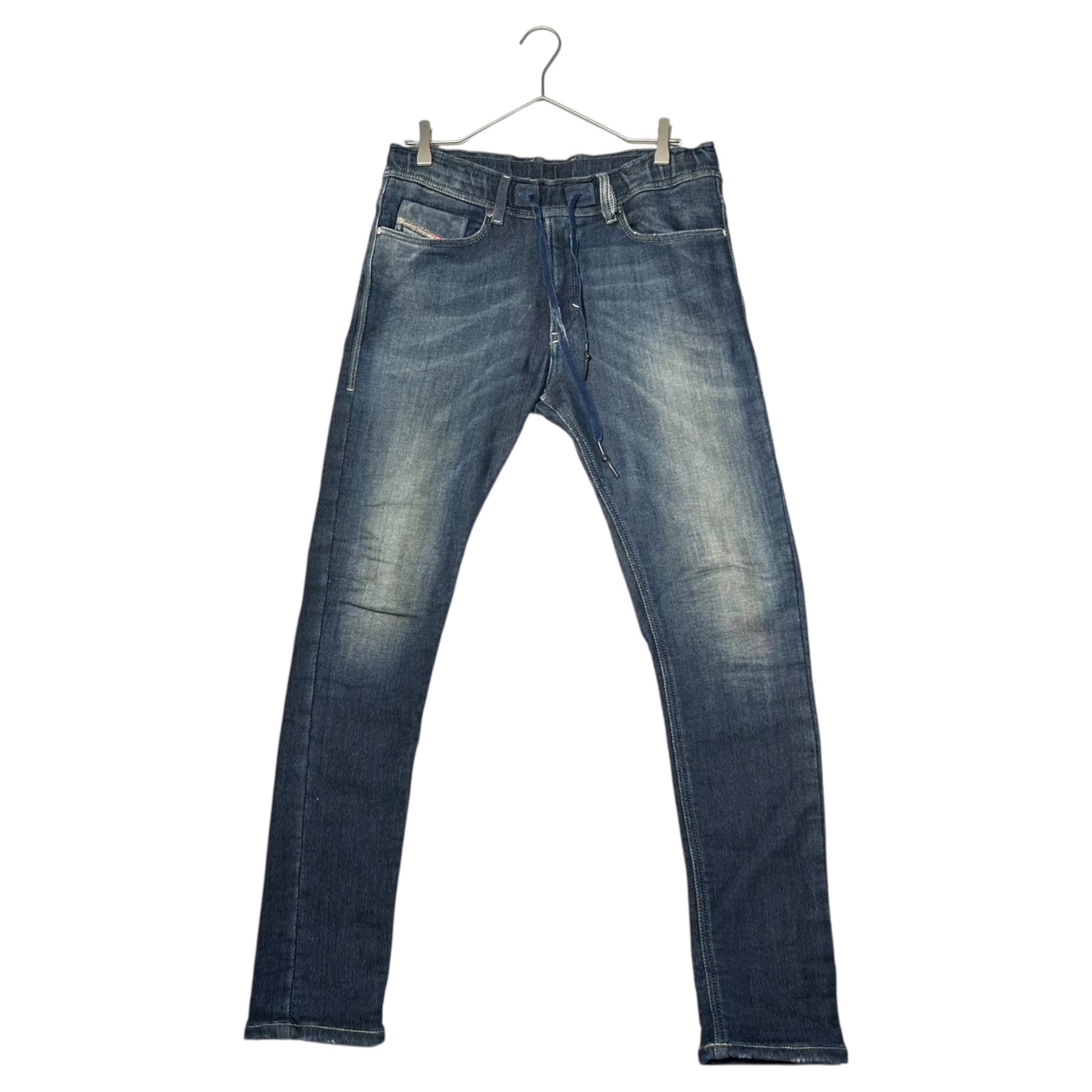 DIESEL(ディーゼル) √Denim TEPPHAR Jog Jeans ジョグ ジーンズ 28 ブラック ストレッチ デニム スキニー パンツ レザー ポケット