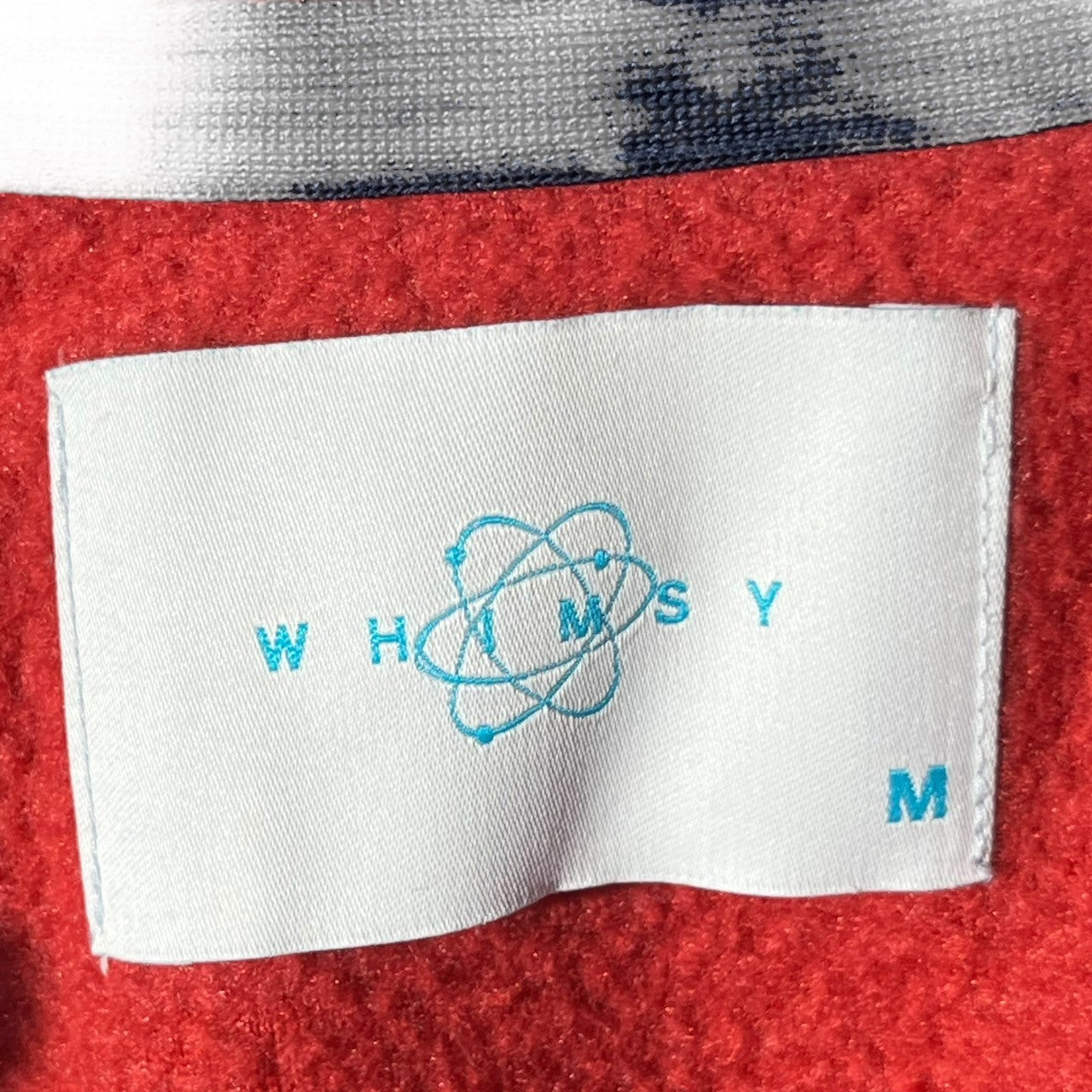 WHIMSY(ウィムジー) 22AW FLEECE RAGLAN POLO SHIRT フリース ラグラン ポロシャツ WMS-22AW-008 M レッド