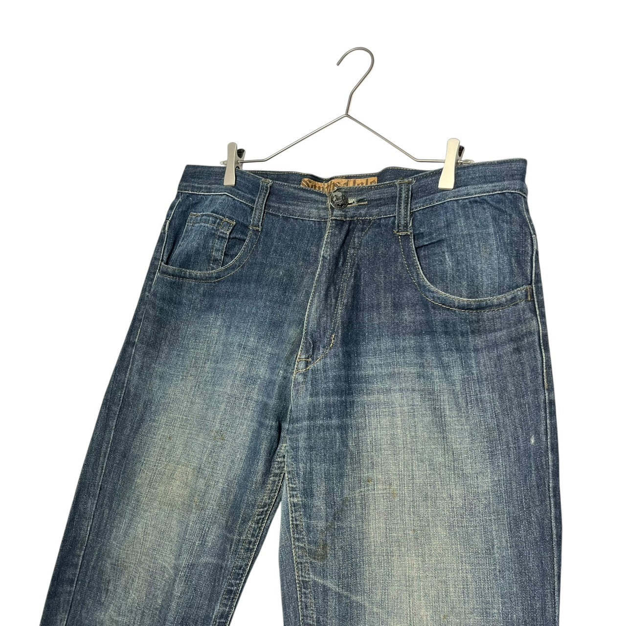 SOUTH POLE(サウスポール) 00's バックポケット 刺繍 バギー デニム パンツ 36 インディゴ Y2K B系 Bboy