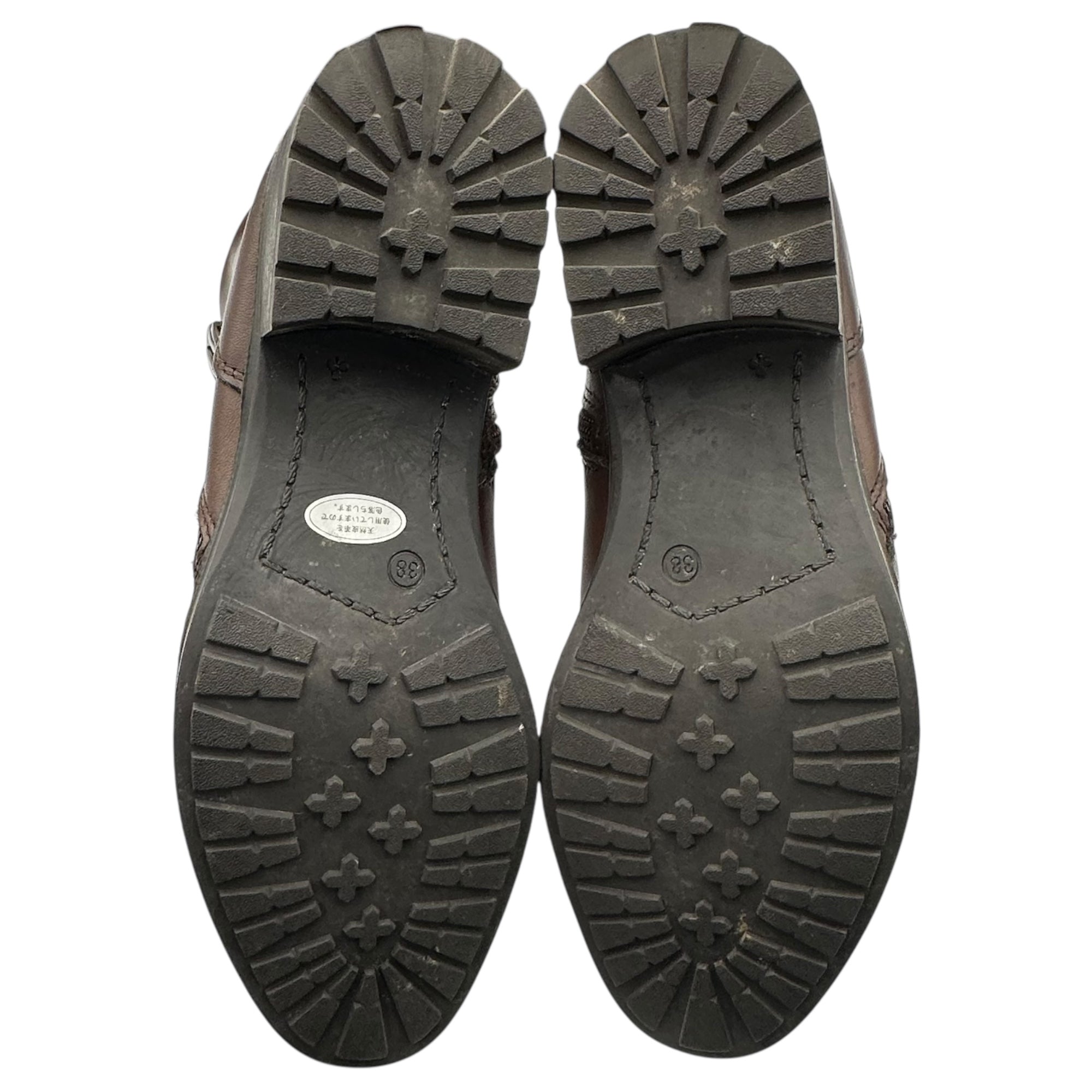 GIANO VALENTINO(ジアーノバレンティノ) Side Zip Short Boots サイドジップ ショート ブーツ 38 ブラウン