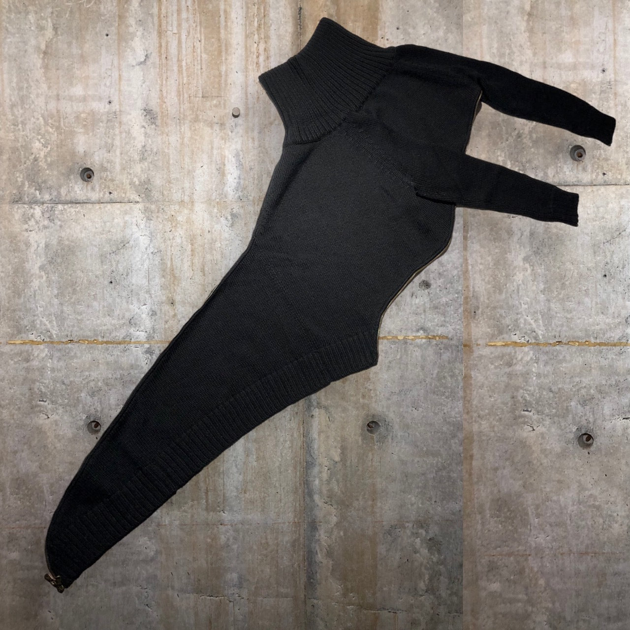 DOLCE&GABBANA(ドルチェ&ガッバーナドルガバ) 螺旋ジップアップニット 46(Mサイズ程度) ブラック