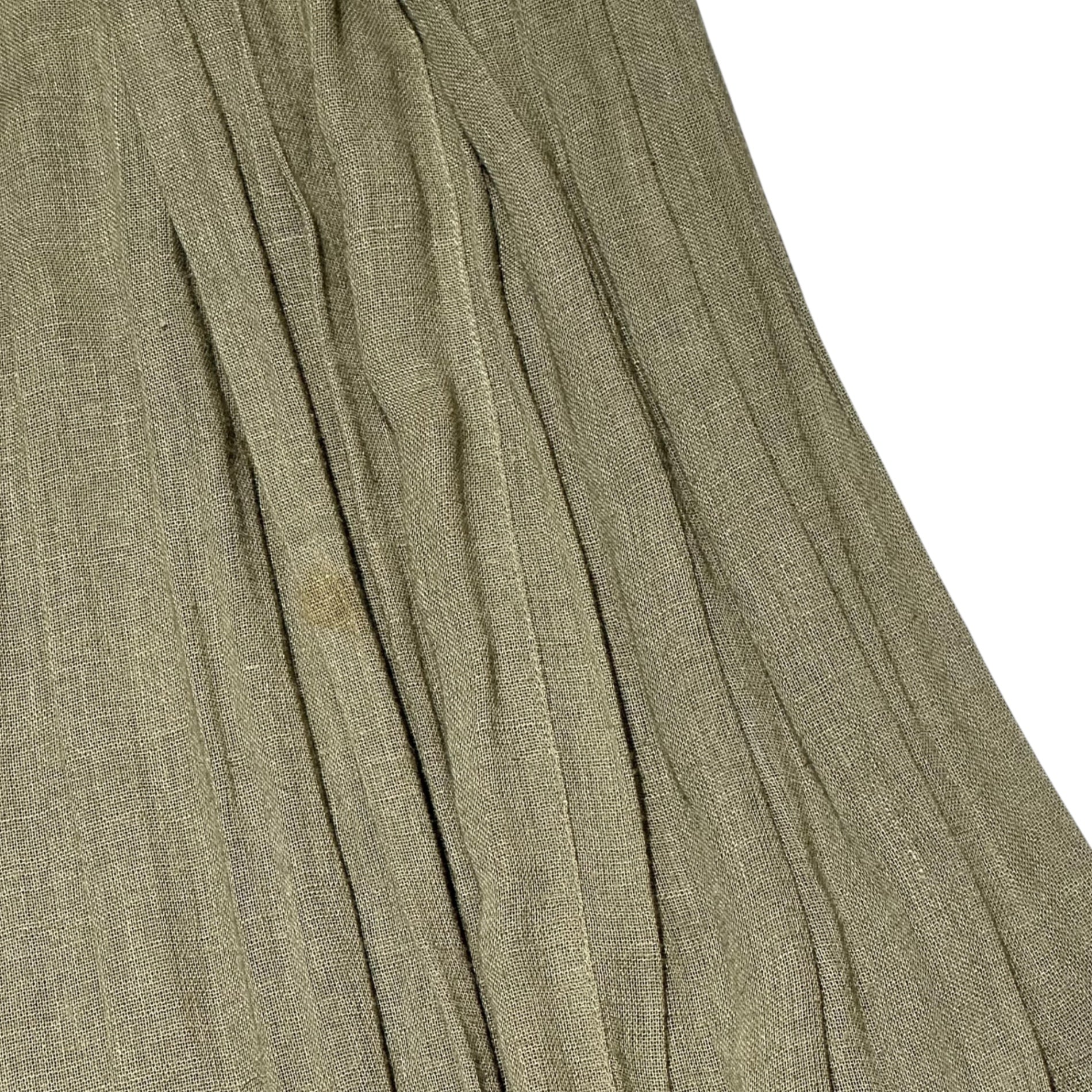 ISSEY MIYAKE(イッセイミヤケ) 70's Vintage Pleated Long Wrap Skirt 70年代 ヴィンテージ プリーツ 巻き スカート JL52039 9号(M~L程度) ベージュ 初期 筆タグ