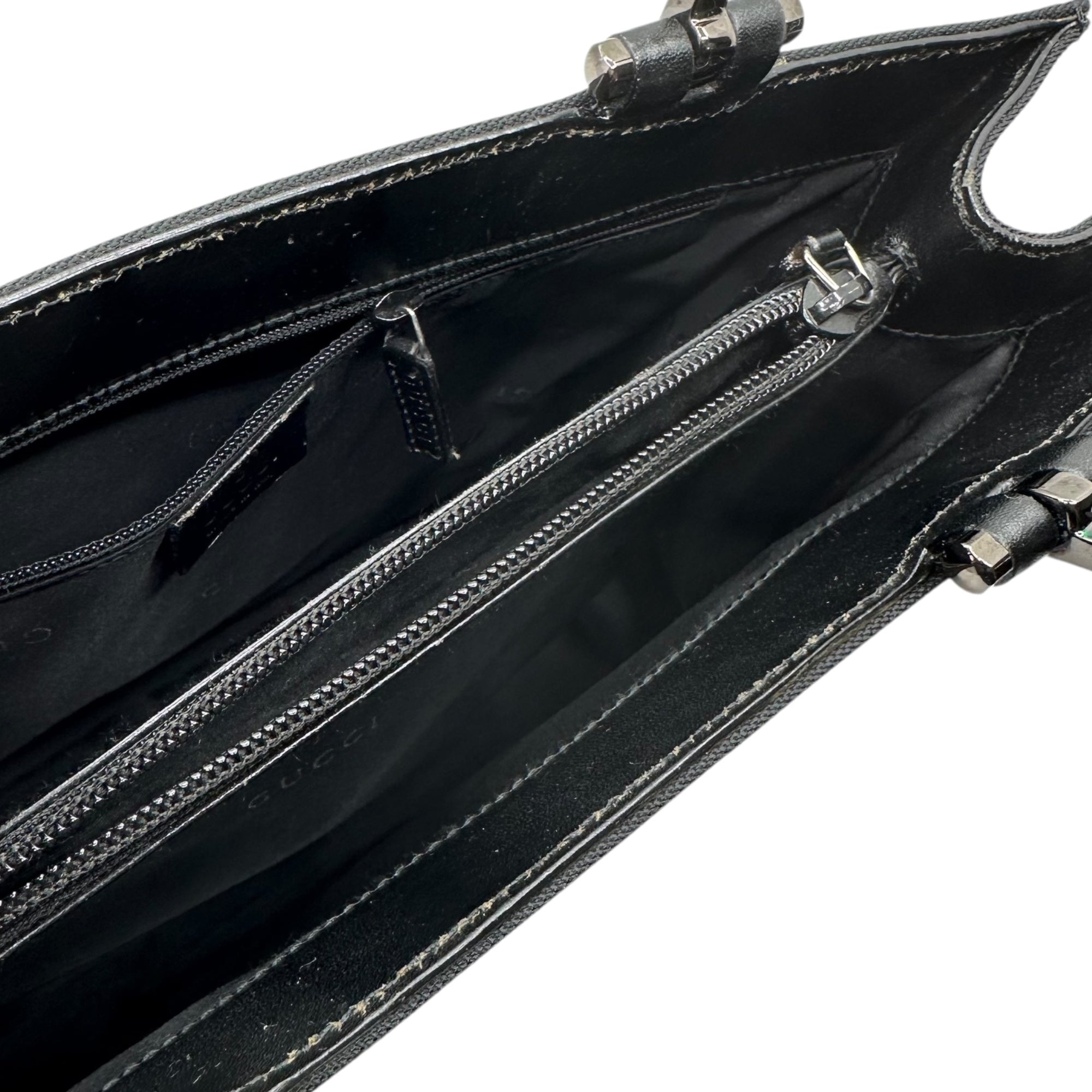 GUCCI(グッチ) Hose Bits Metal handle nylon hand bag ホース ビット メタル ハンドル ナイロン ハンド バッグ 002-1025 ブラック OLD 鞄