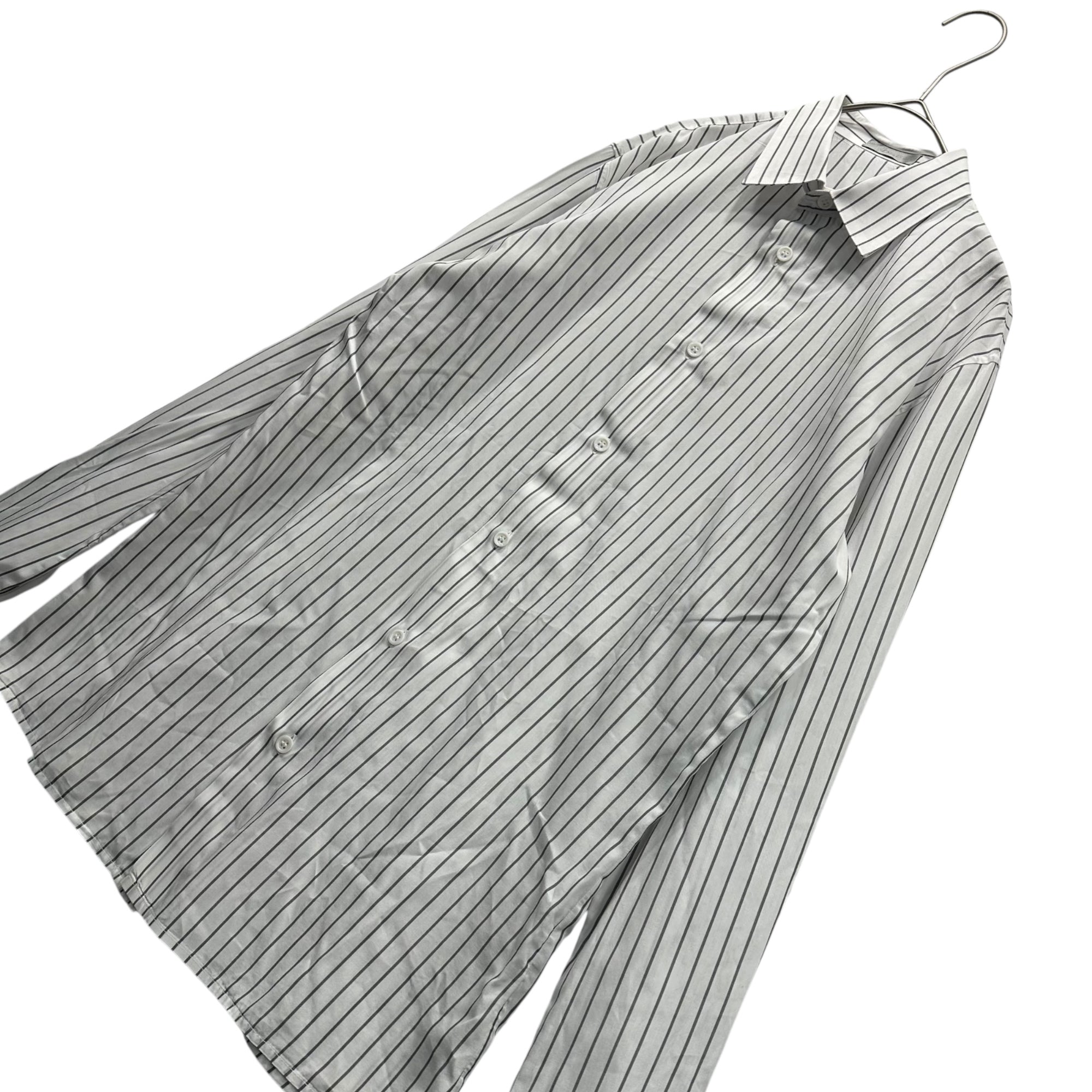 Dior HOMME(ディオールオム) 04AW by Hedi Slimane “VOTC” Runway Pinstripe Shirt エディ スリマン ランウェイ ストライプ シャツ 38 ホワイト×グレー アーカイブ victim期