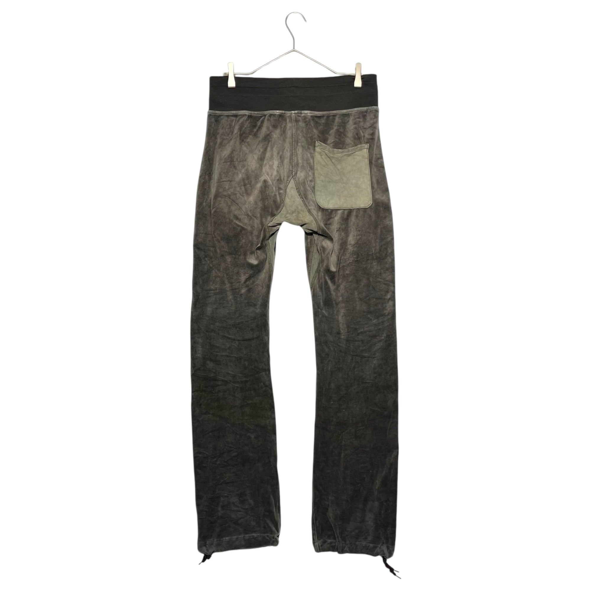 WLG by GIORGIO BRATO(ジョルジオブラッド) 00's Velor leather pocket sweatpants ベロア レザー ポケット スウェット パンツ 46(M程度) ブラウン Y2K