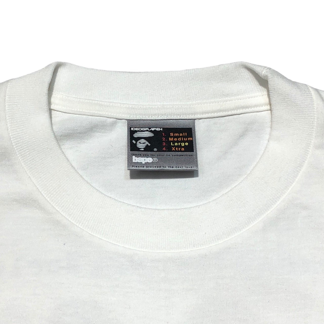 A BATHING APE(アベイシングエイプ) 90's BAPE HEADS SHOW 1999 Tee プリント Tシャツ L ホワイト Welcome to The Bape World 90年代 アーカイブ