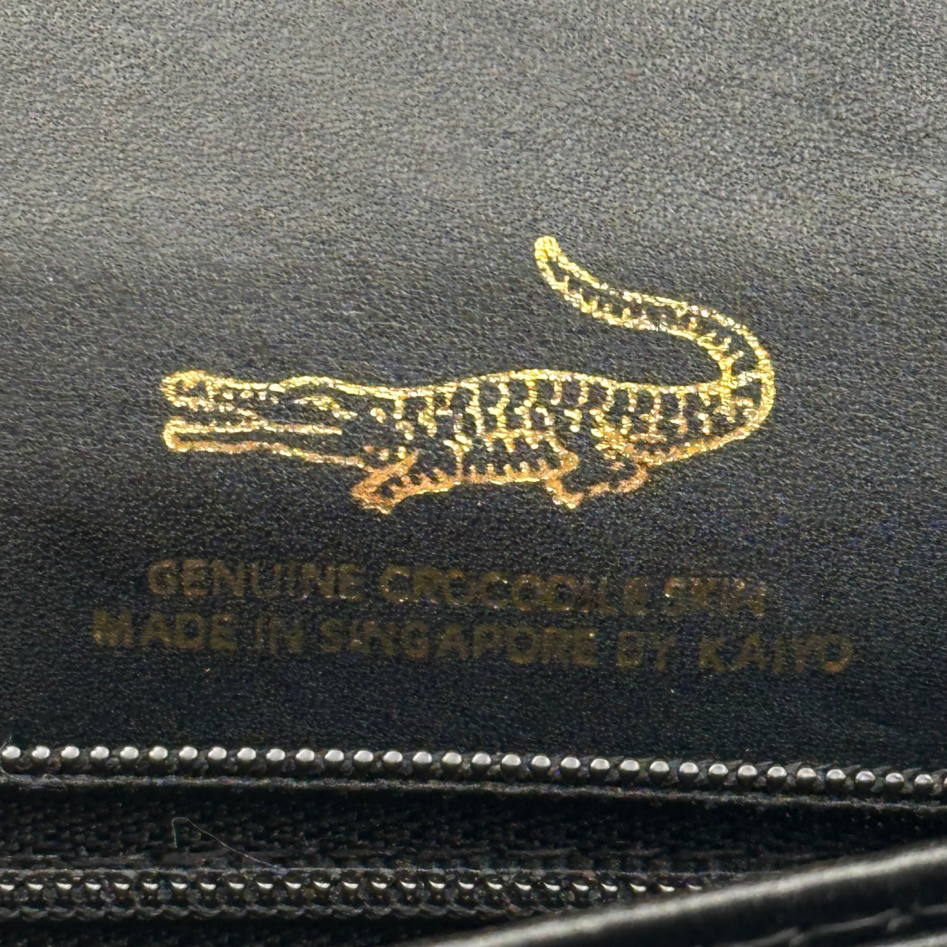 KAIYO(カイヨー) 90's Crocodile Leather Handbag クロコダイル レザー ハンド バッグ ブラック