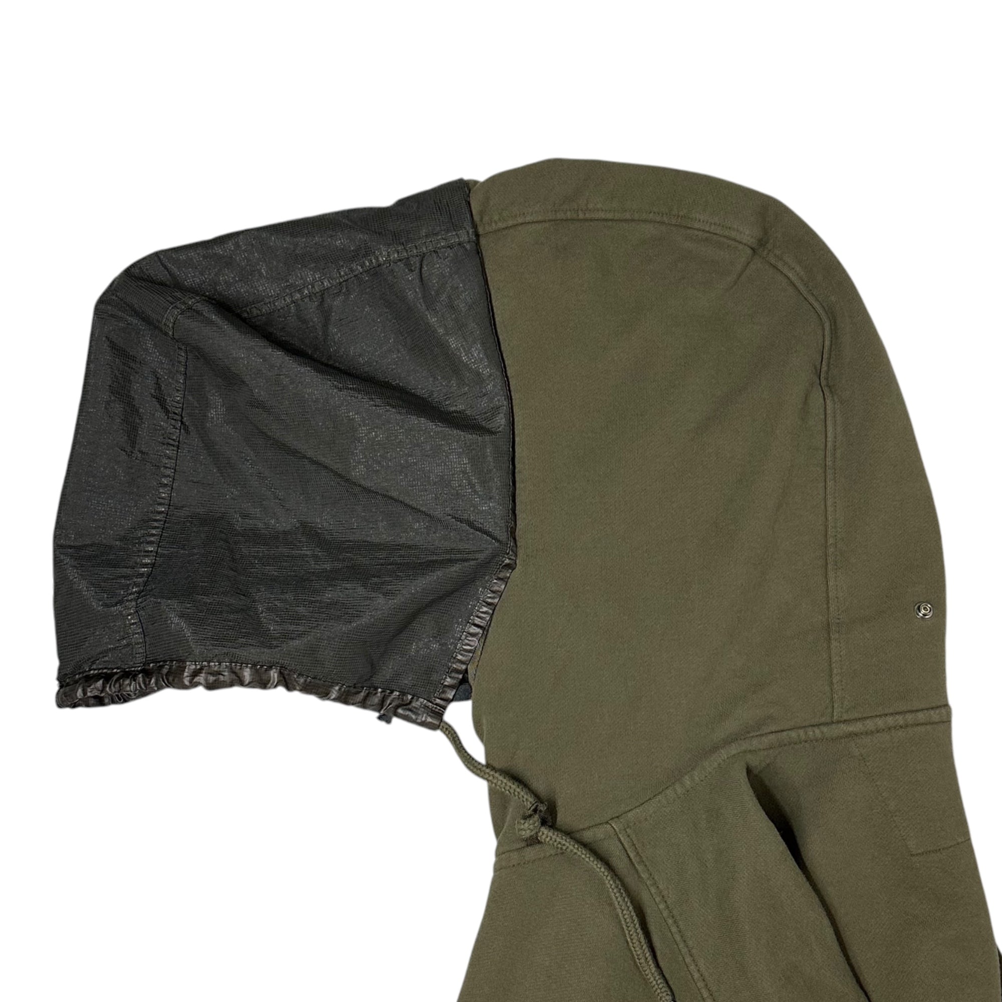 C.P.COMPANY(シーピーカンパニー) DIAGONAL FLEECE 2/1 ZIPPED HOODIE ダイアゴナル フリース ジップ フーディ 15CMSS161A 2XL カーキ パーカー ジャケット スウェット