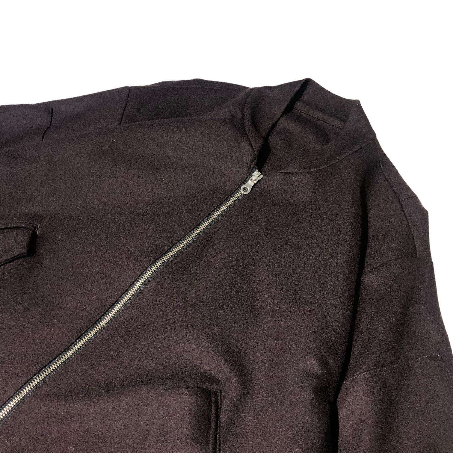 URU(ウル) 17AW WOOL FLIGHT BLOUSON ウール フライト ブルゾン 17FUJ08 1(S) ブラウン 参考定価66,000円(税込)