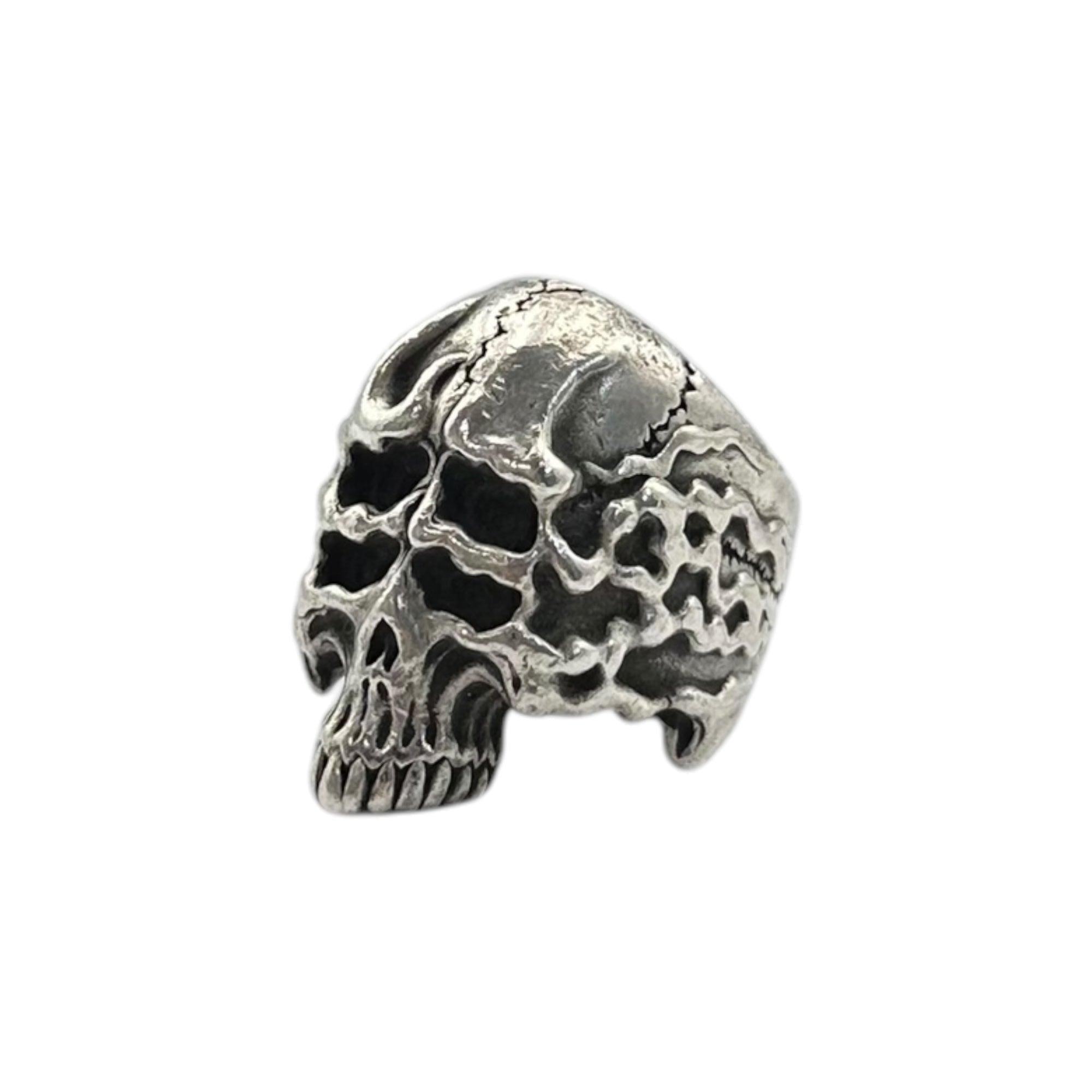 UNDERCOVER × Funny Farm(アンダーカバー × ファニーファーム) 90's Collaboration Four-Eyed Skull Silver Ring 90年代 四ツ目 スカル シルバー リング 9~10号 シルバー 96~99年 タトゥーアーティスト ボブ・ベッセルス氏 マーク・パラモア氏 ヴァンダライズ一ノ瀬氏 JONIO氏 コラボ 稀少アイテム