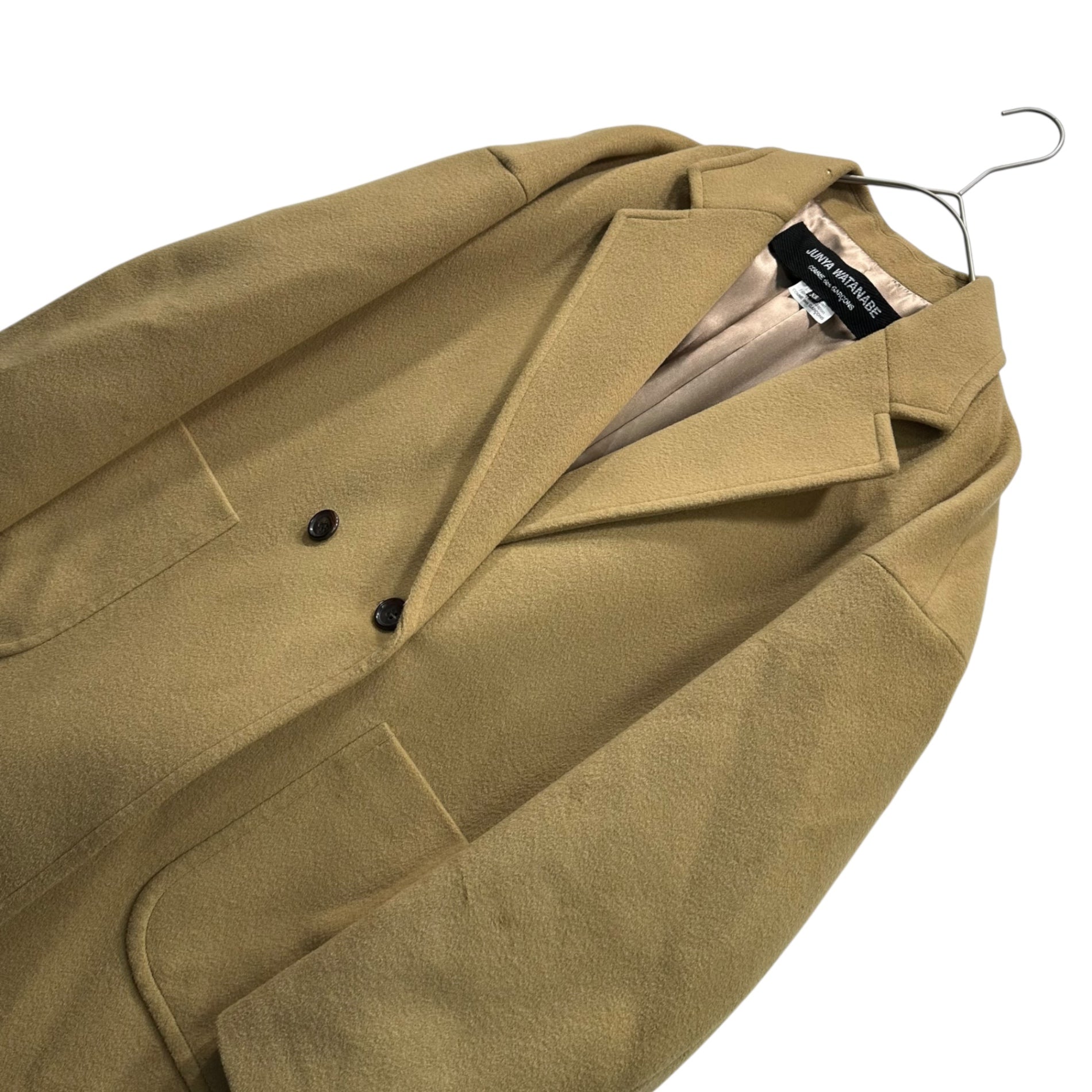 COMME des GARCONS JUNYA WATANABE(コムデギャルソンジュンヤワタナベ) 18AW Melton Chester Coat メルトン チェスター コート JB-C034 XS キャメル AD2018