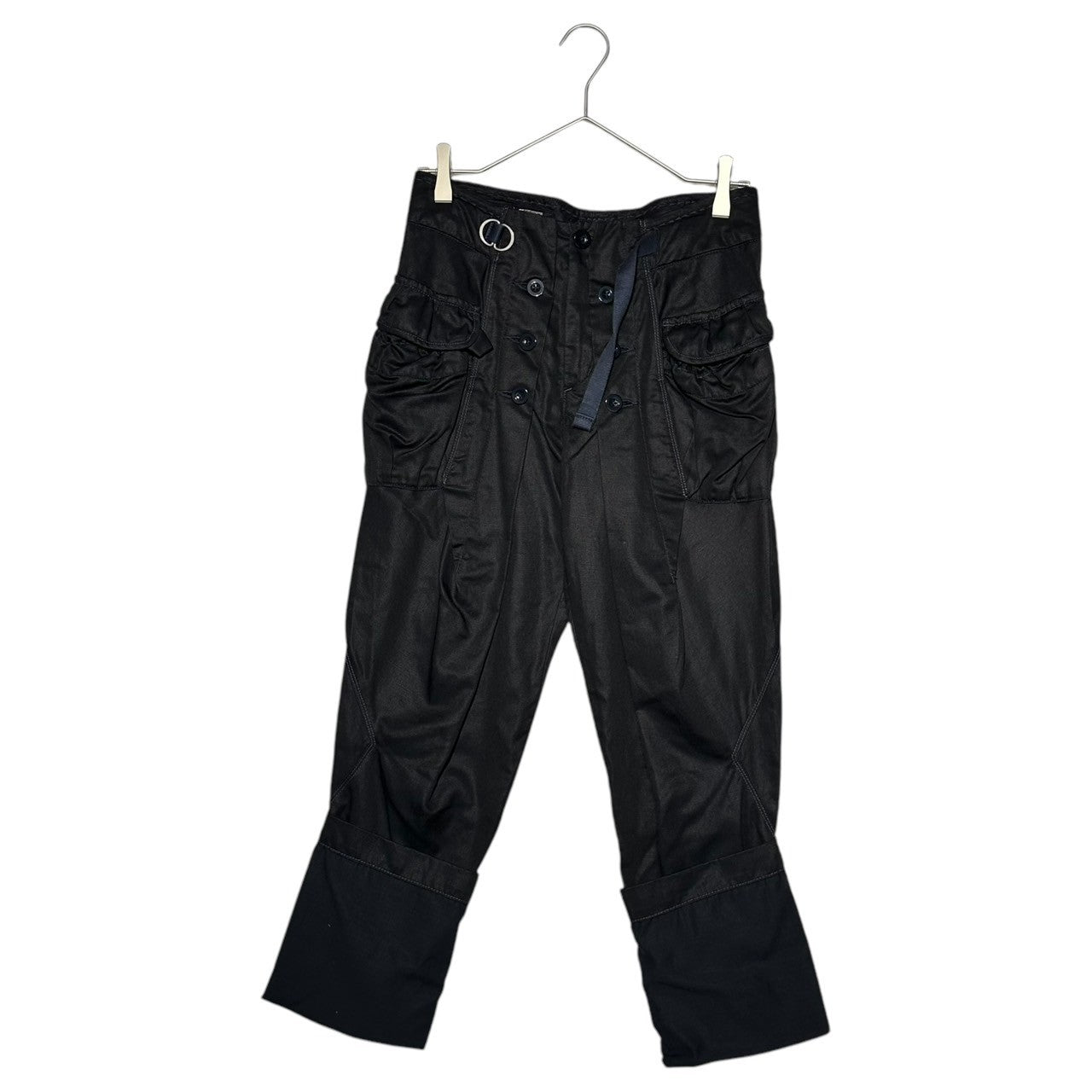 MARITHE FRANCOIS GIRBAUD(マリテフランソワジルボー) 00's Modified Cropped Pants 変形 クロップド パンツ F6-2611 SS ブラック×ネイビー