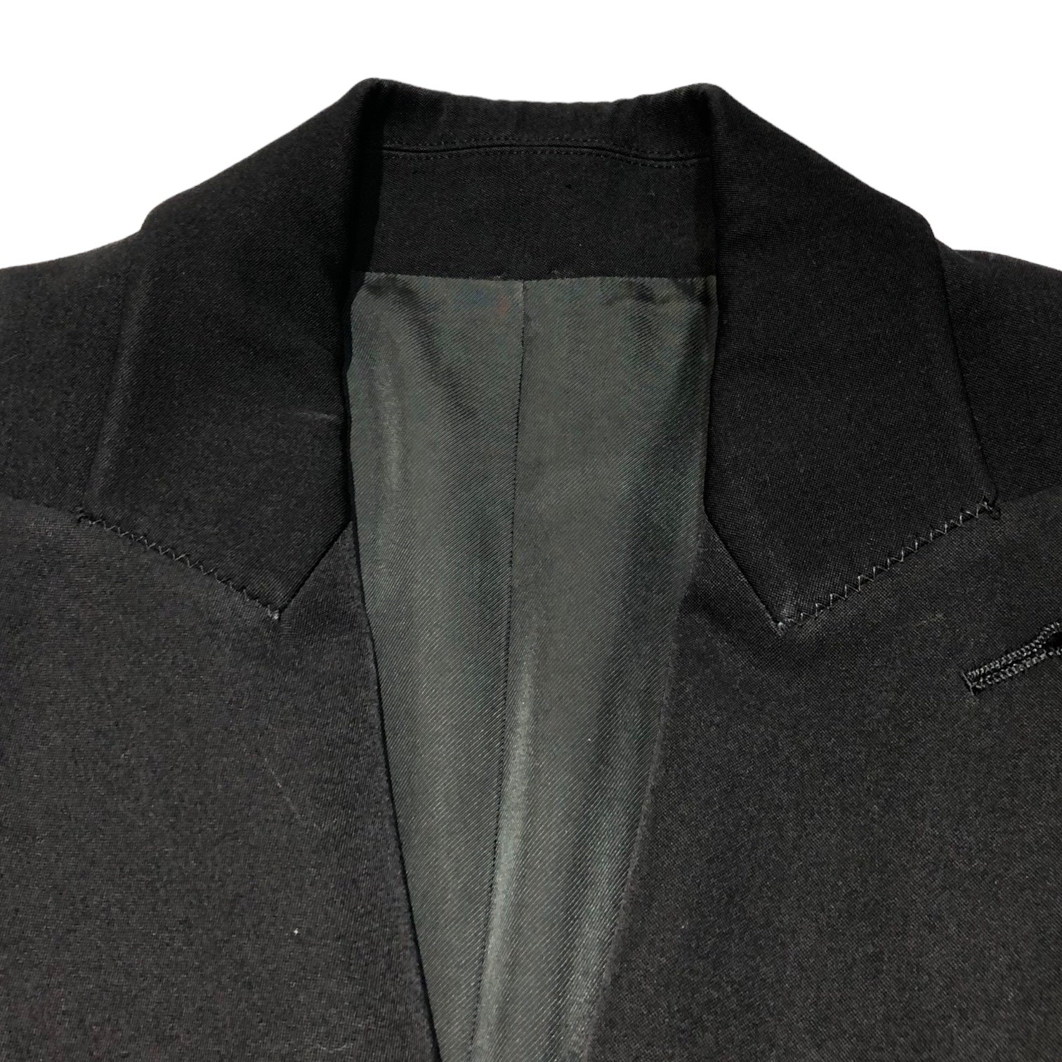 Jean Paul GAULTIER FEMME(ジャンポールゴルチエファム) 90's Big lapel design double jacket setup ビッグ ラペル デザイン ダブル ジャケット セットアップ 40(L程度) ブラック スーツ アーカイブ