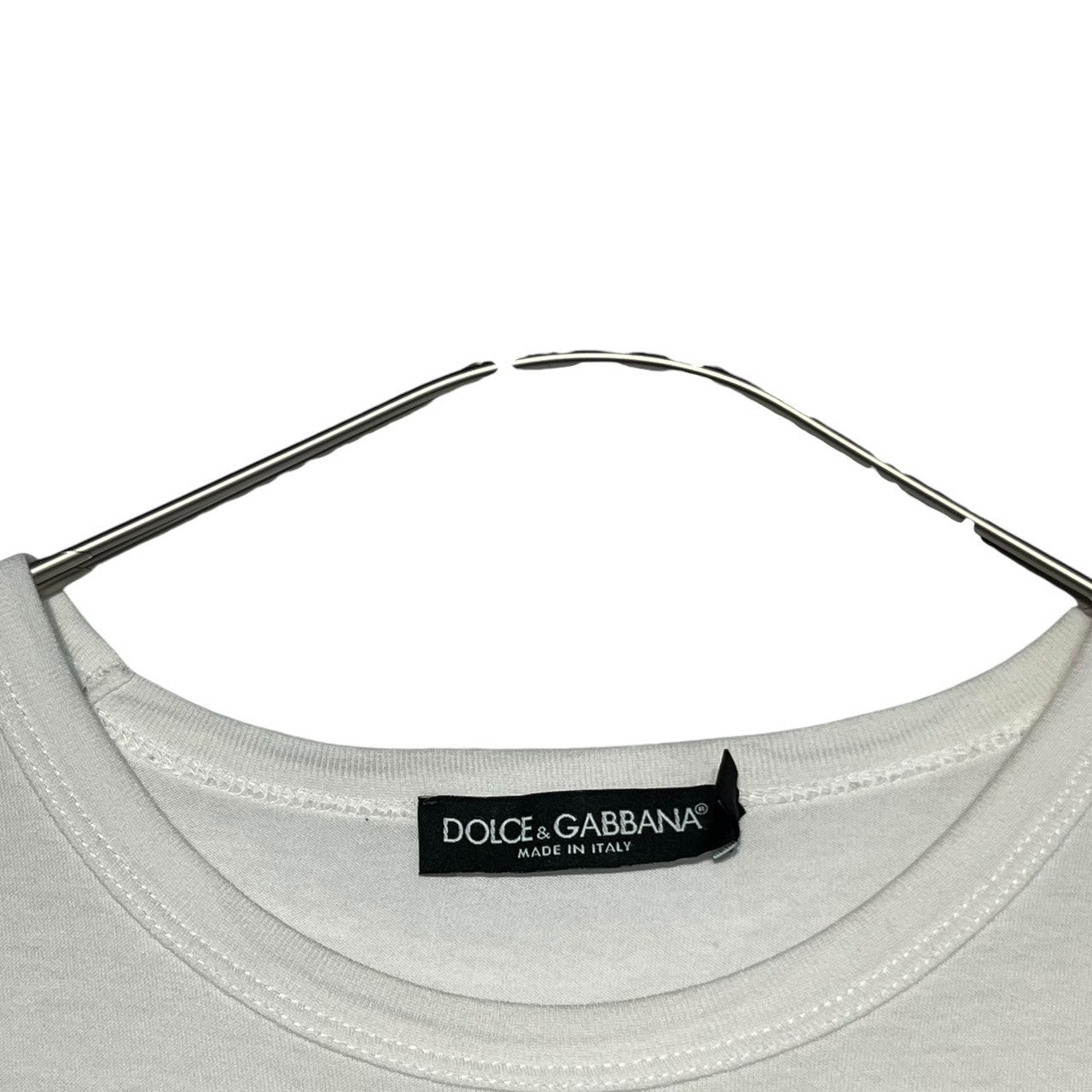 DOLCE&GABBANA(ドルチェ&ガッバーナドルガバ) "IT never rains on my kingdom" photo print TEE フォト プリントTシャツ G8HI7T HP74L 46(M程度) ホワイト