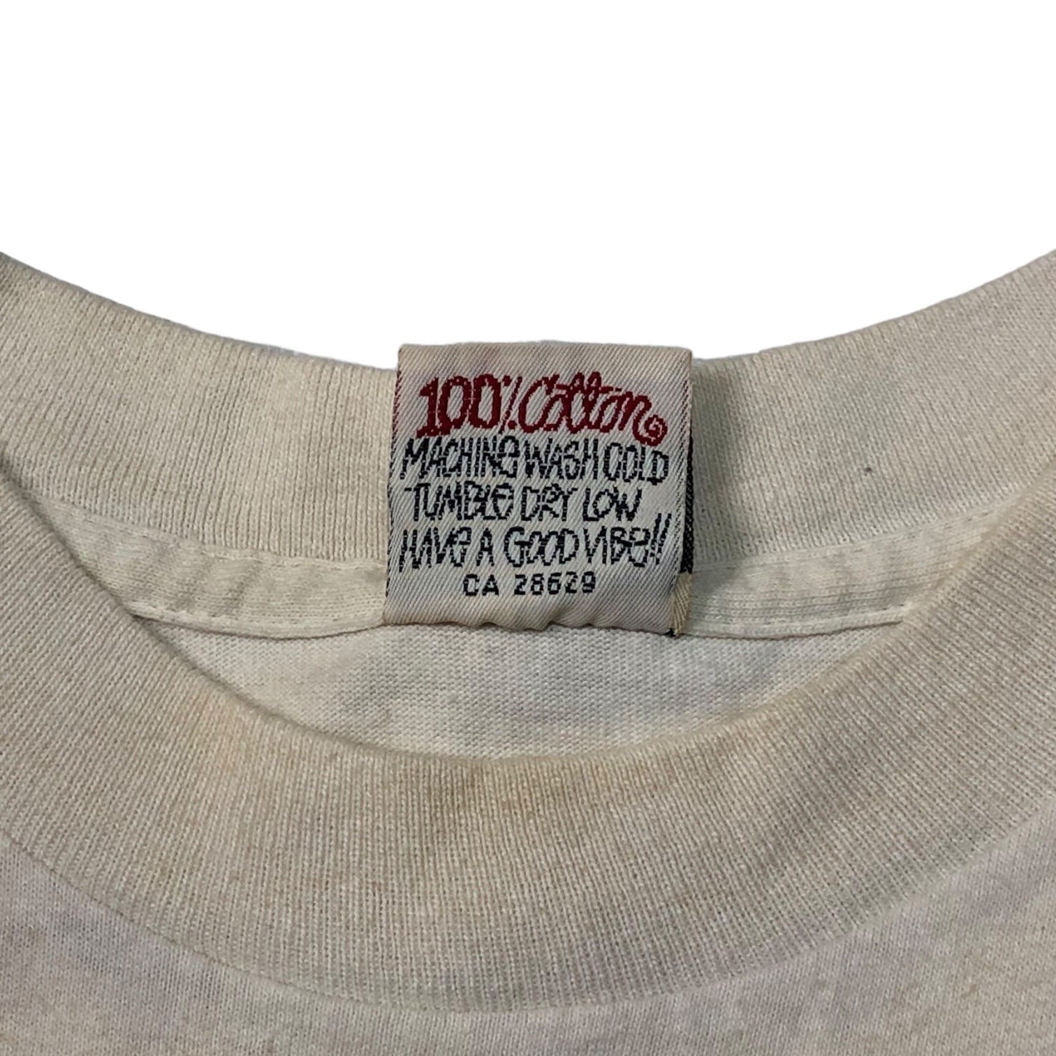 STUSSY(ステューシー) 90's VINTAGE hibiscus ハイビスカス Tシャツ 白タグ SIZE L アイボリー USA製 90年代 OLD STUSSY