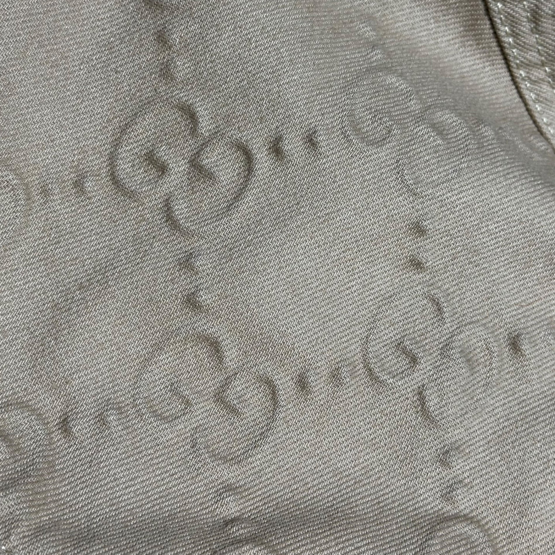 GUCCI(グッチ) 24SS GG Detail Organic Denim Jacket 型押し オーガニック デニム ジャケット 766128 46(M程度) ベージュ エンボス カバオール