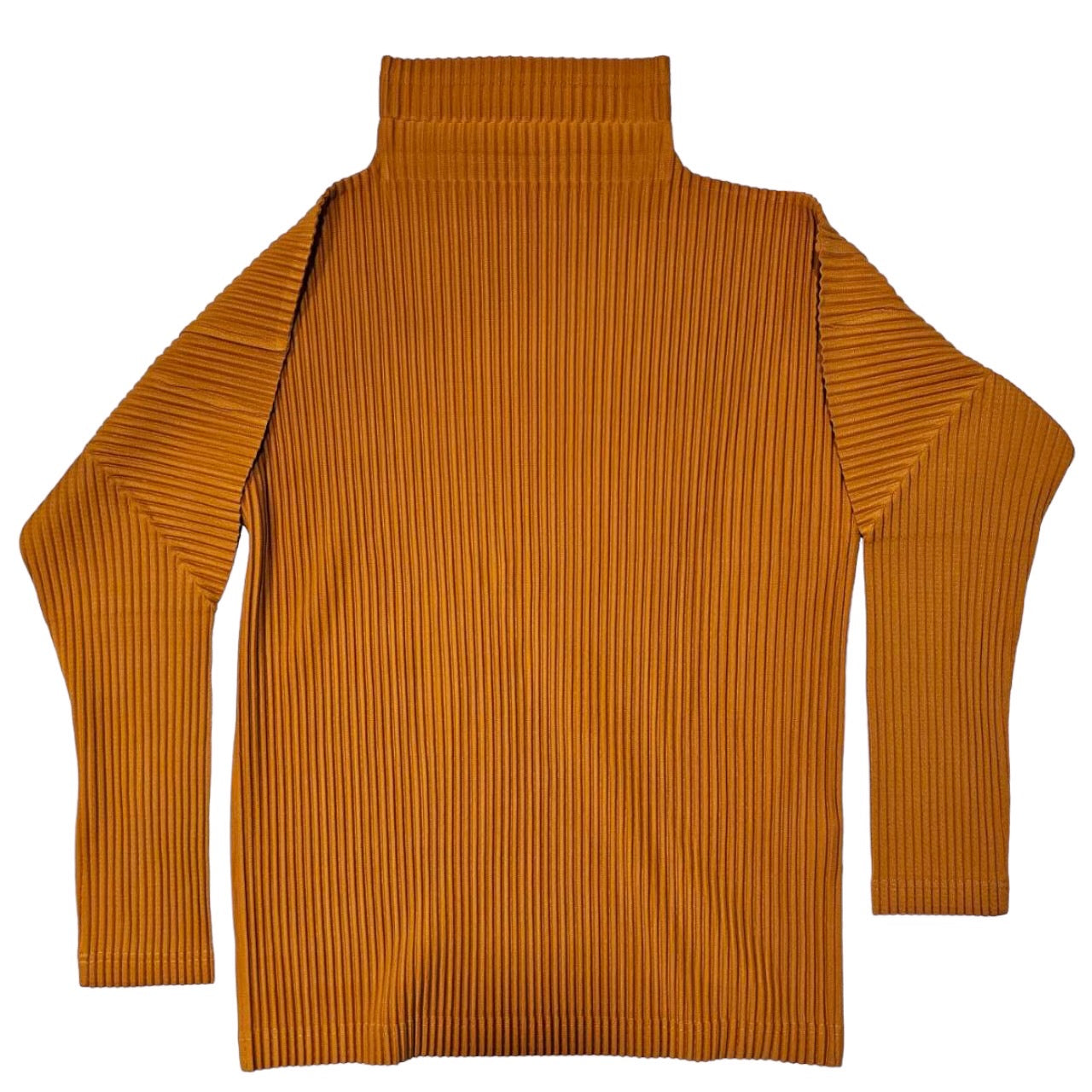 HOMME PLISSE ISSEY MIYAKE(オムプリッセイッセイミヤケ) 19AW high neck pleated pullover/ハイネックプリーツプルオーバー HP93JK123 SIZE 3(L) オレンジ