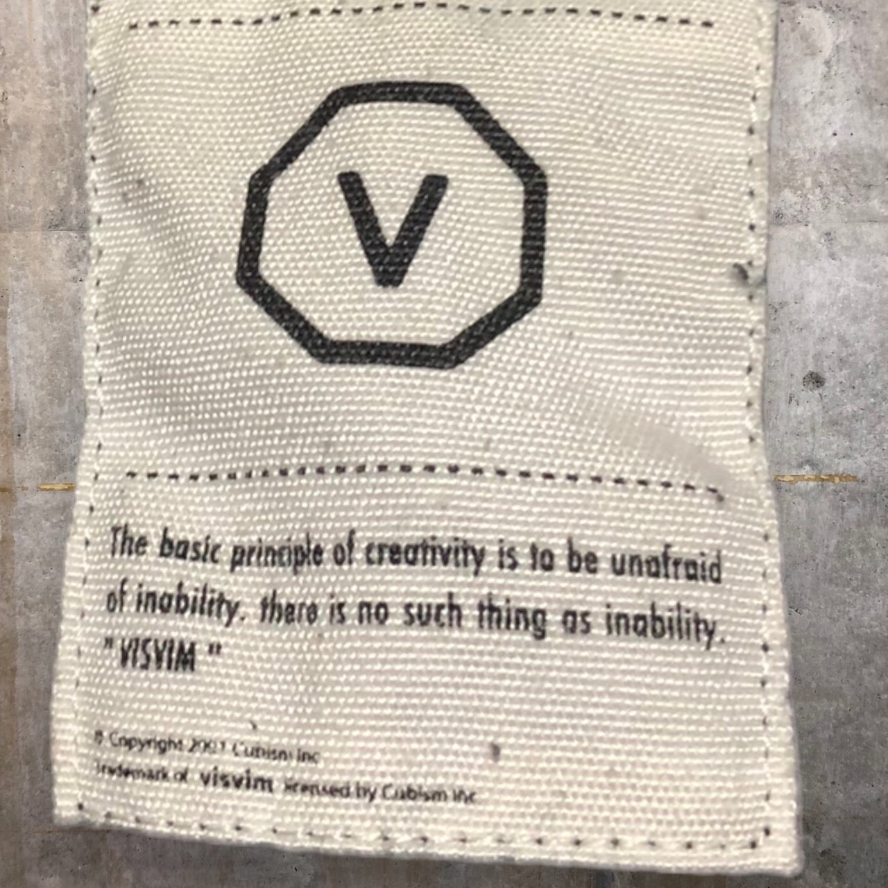 VISVIM(ビズビム/ヴィズヴィム) サイドロゴタグコットンジップパーカー M ブラック