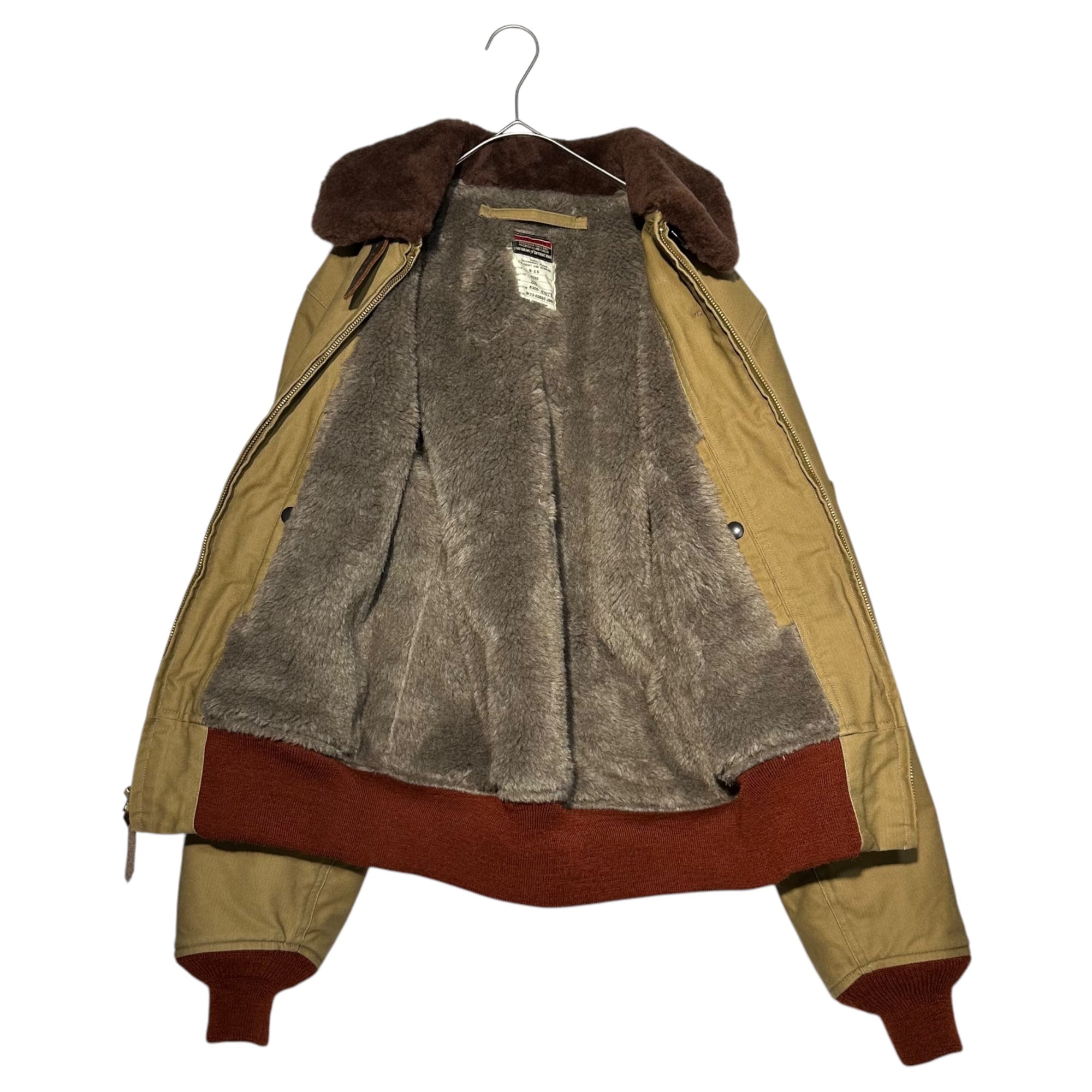 BUZZ RICKSON’S(バズリクソンズ) colvinex B-15 flight jacket フライト ジャケット 民間モデル US-ARMY CONT NO:W33-038AC-2943 SPEC:3220 38(M程度) ブラウン 型番:BR14144