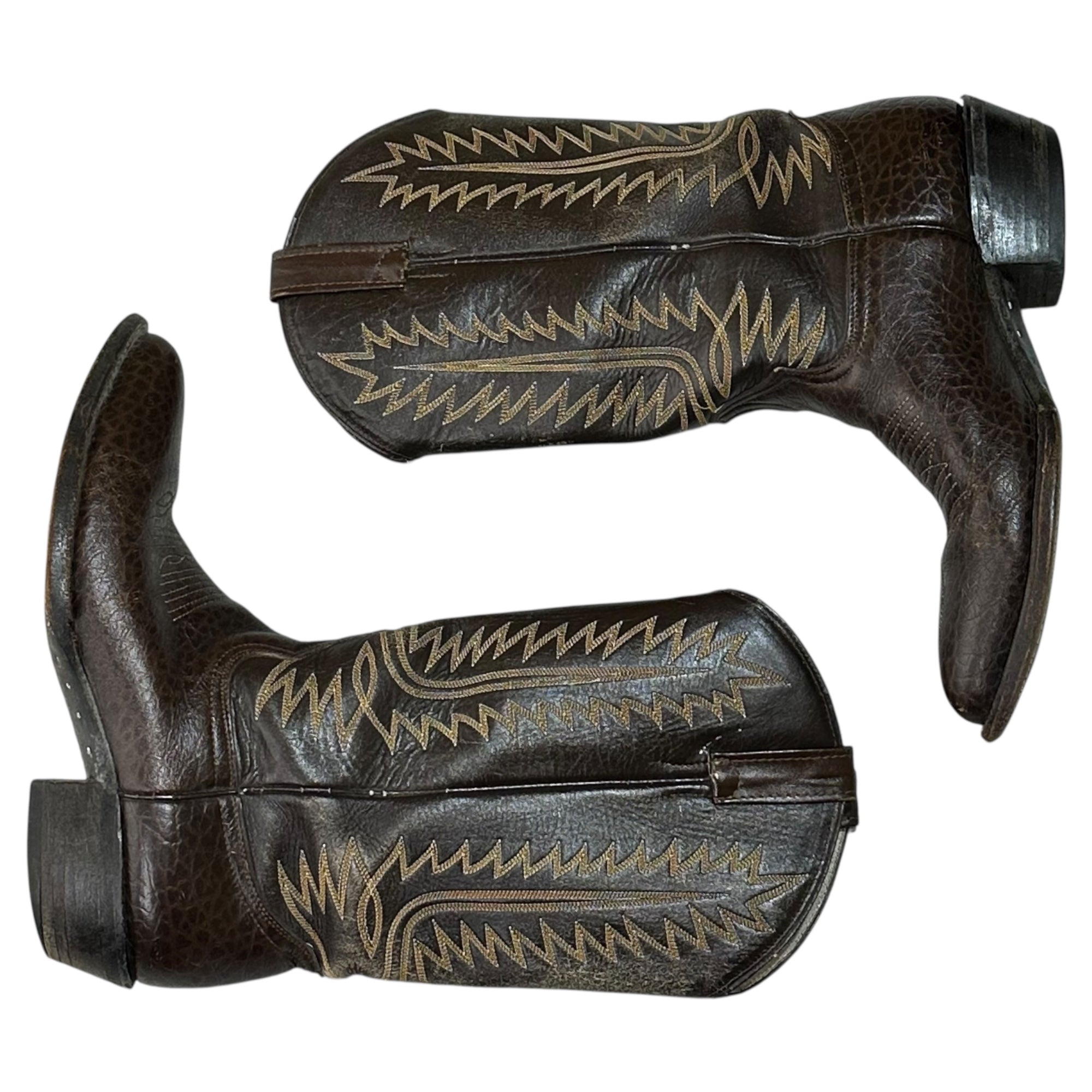 Cowtown(カウタウン) MEXICO MADE VINTAGE WESTERN BOOTS ヴィンテージ ウエスタン ブーツ D9(27cm程度) ブラウン メキシコ製