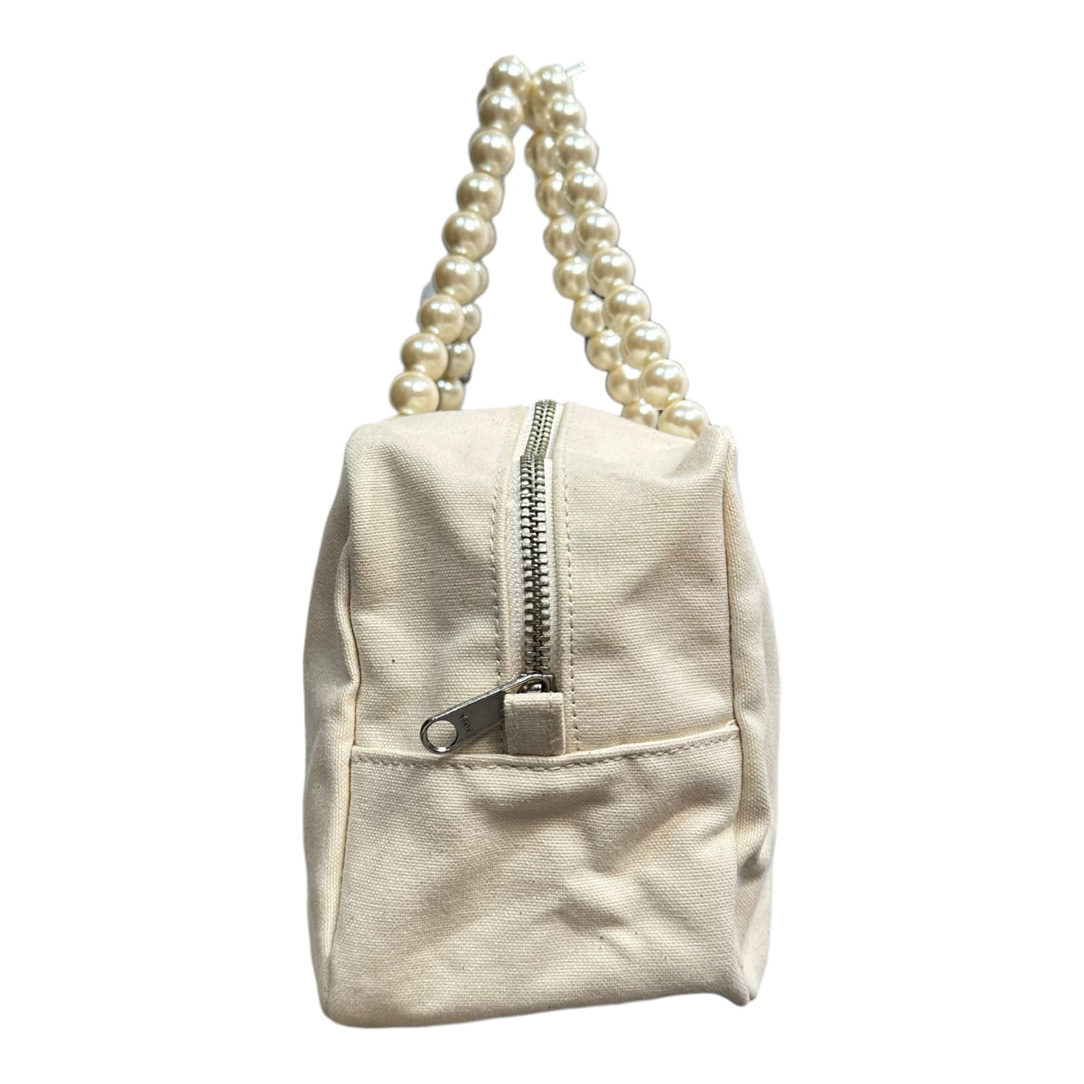 tricot COMME des GARCONS(トリココムデギャルソン) Pearl handle canvas mini handbag パール ハンドル キャンバス ミニ ハンド バッグ TC-K206 ホワイト