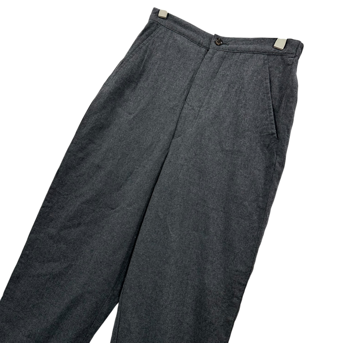 COMME des GARCONS(コムデギャルソン) 1980's Wool Easy Slacks ウール イージー スラックス パンツ P-050220 FREE グレー AD表記無 80年代前半製造品 アーカイブ