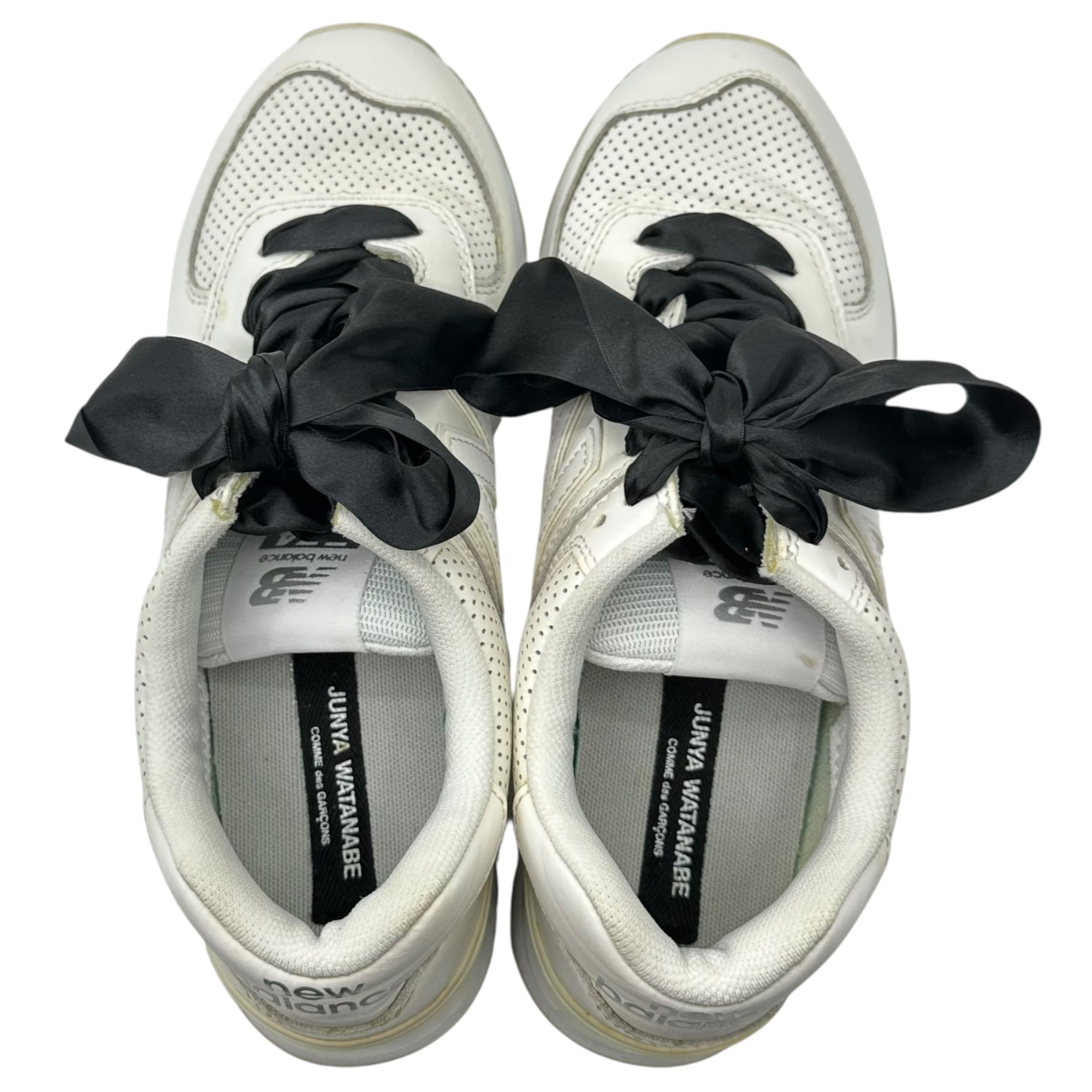 COMME des GARCONS JUNYA WATANABE×NEW BALANCE(コムデギャルソンジュンヤワタナベ×ニューバランス) 18SS ML574DAW Ribbon Lace Low-Cut Sneakers リボン レース ローカット スニーカー ML574DAW 25cm ホワイト コラボ