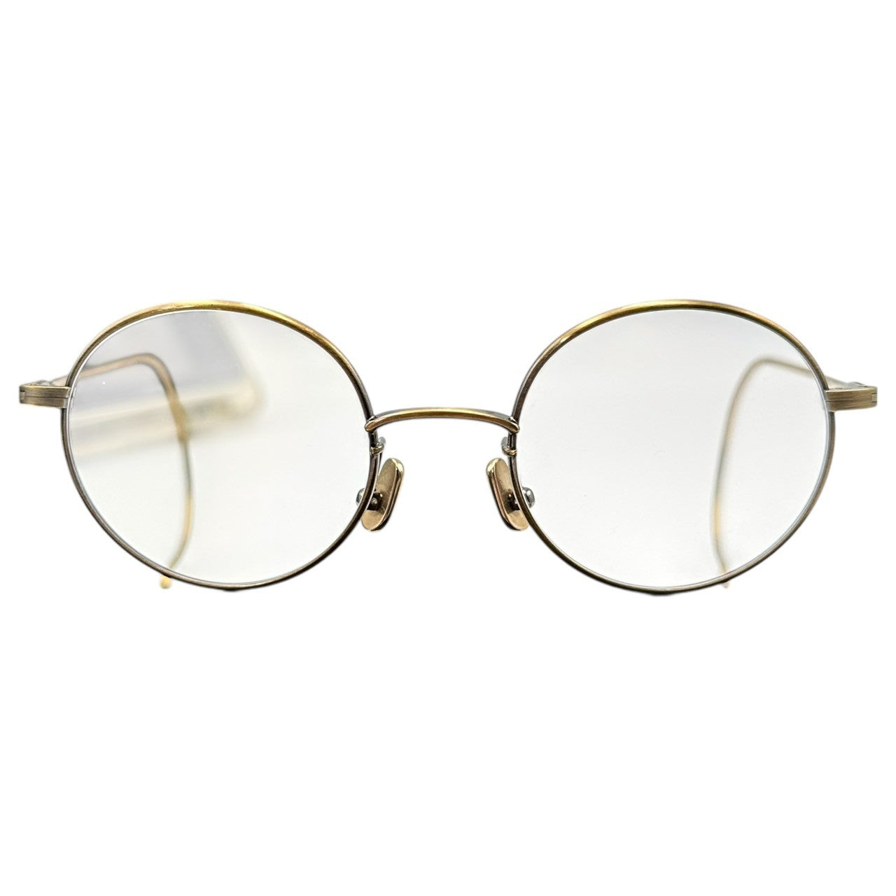 Native Sons(ネイティブサンズ) SEEGER 47 - ANTIQUE GOLD ゼーガー 縄手 ラウンド メガネ クリア レンズ アンティークゴールド 眼鏡 メタル フレーム 丸