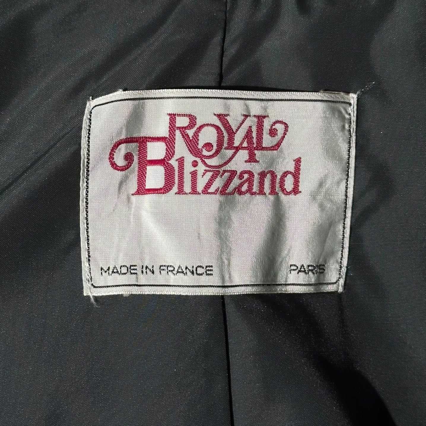 ROYAL Blizzand(ロイヤルブリザンド) 60's~70's France made Leopard Belted Stand Collar Coat レオパード ベルテッド ステンカラー コート 表記無(L程度) ベージュ×ブラック 60年代~70年代 ヴィンテージ フランス軍支給ブランド ユーロ