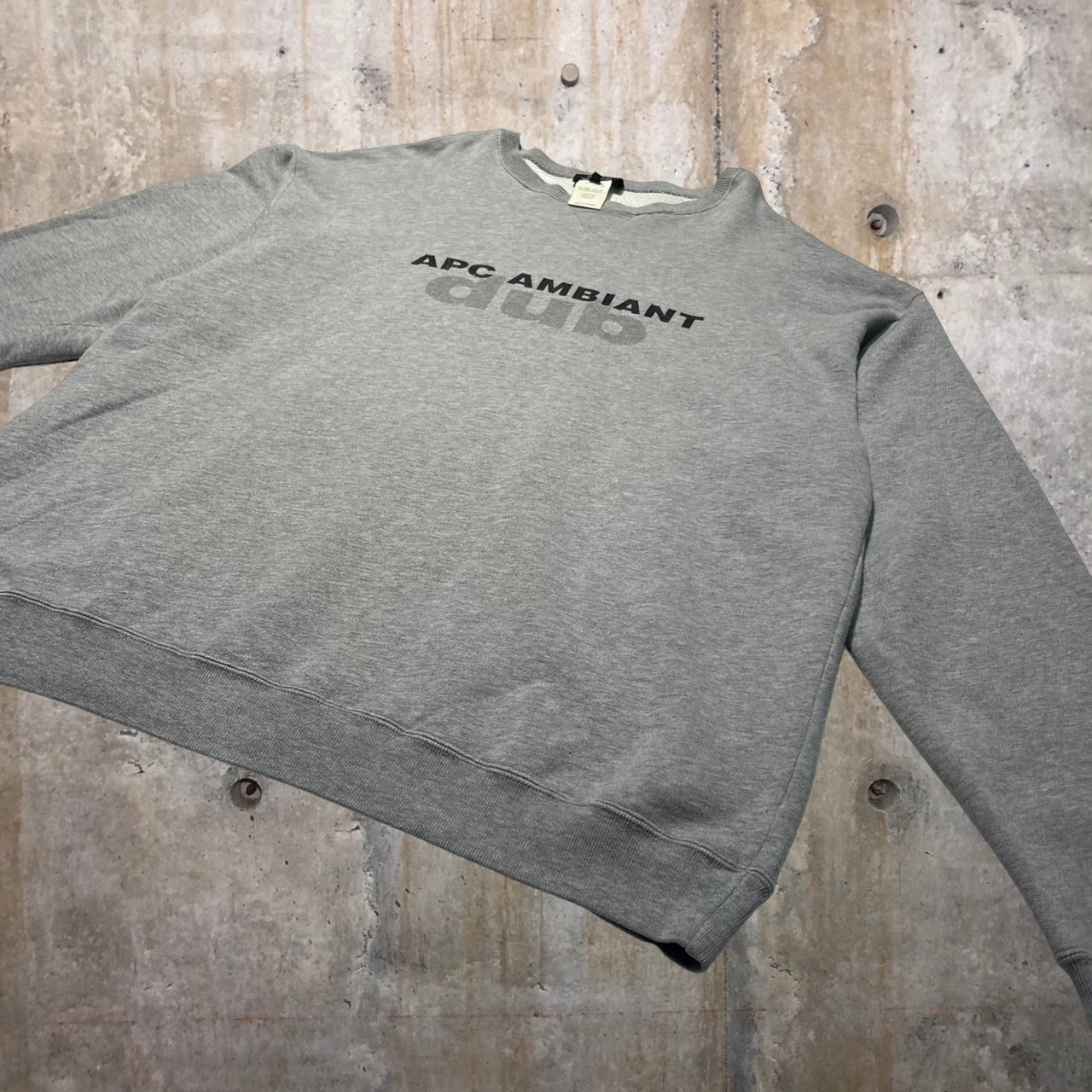 A.P.C.(アーペーセー) 90~00'sプリントスウェットプルオーバー L グレー フランスメイド