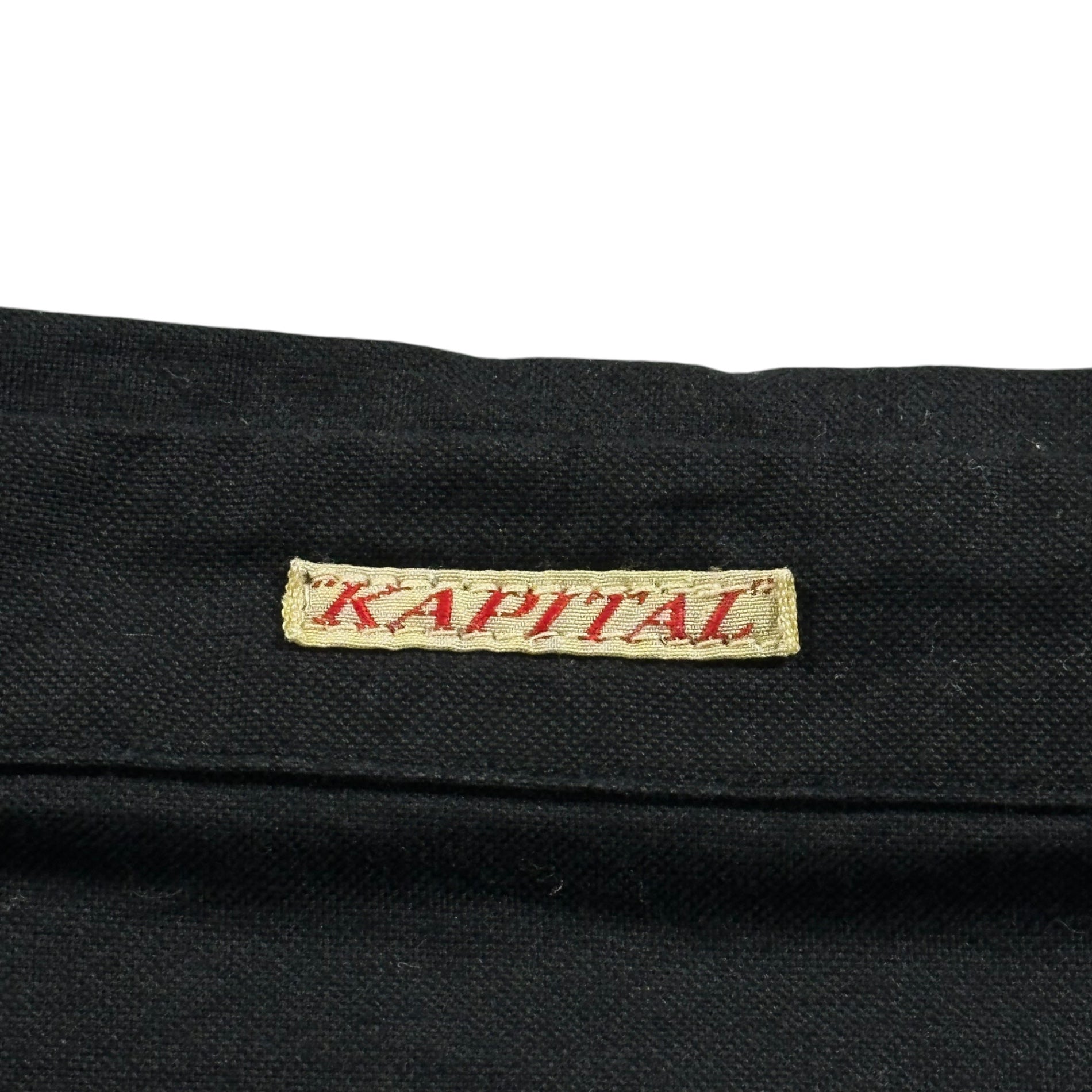 kapital(キャピタル) Asymmetrical Collar Wide-Sleeve L/S Shirt 変形 襟 ワイド 長袖 シャツ 4(XL程度) ブラック