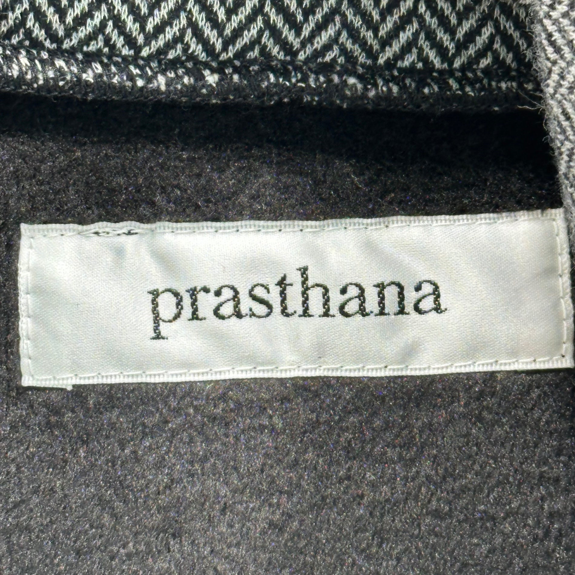 prasthana(プラスターナ) mouton jersey turtle neck ムートン ジャージ タートルネック 内ボア P-0702005B 1(M) グレー×ブラック