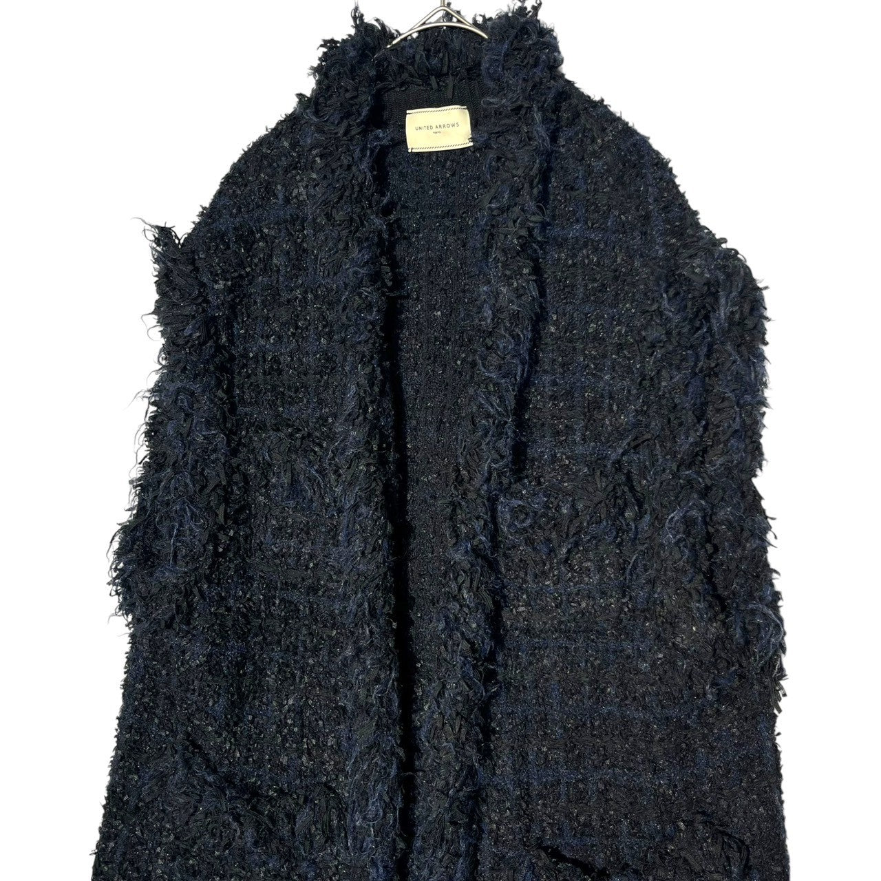 UNITED ARROWS(ユナイテッドアローズ) 22AW Mixed Check Tweed Vest ミックス チェック ツイード ベスト 1518-183-0314 FREE ネイビー
