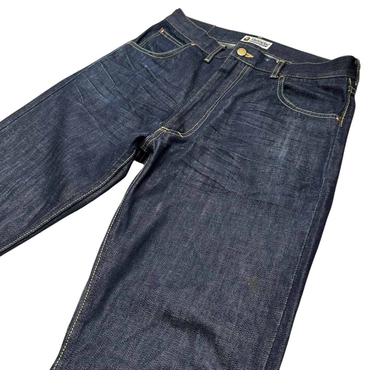 A BATHING APE(アベイシングエイプ) BAPE STA STITCH DENIM PANTS ベイプスタ ステッチ デニム パンツ M インディゴ