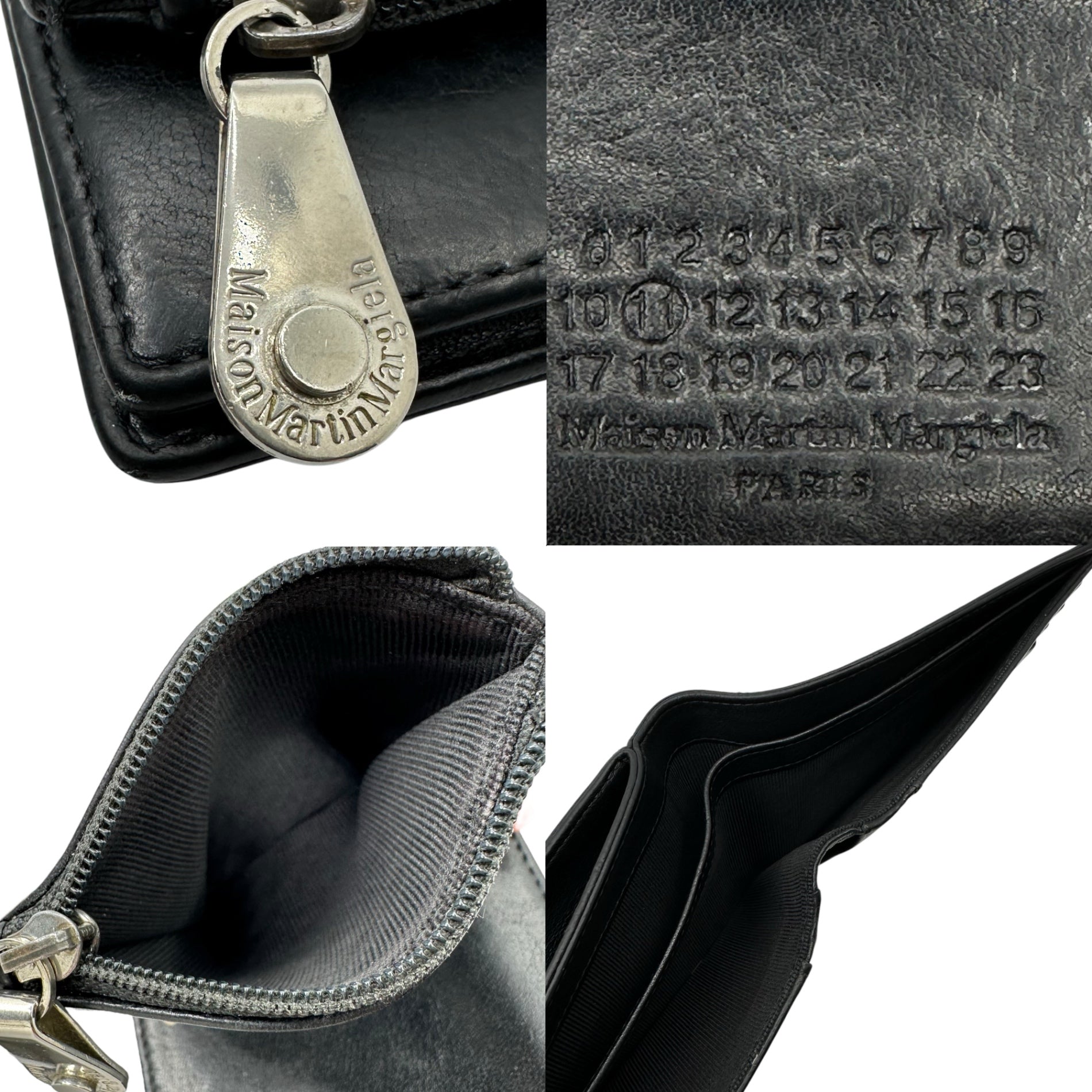 Maison Martin Margiela(メゾン マルタンマルジェラ) Leather Bifold Wallet レザー 二つ折り 財布 ブラック